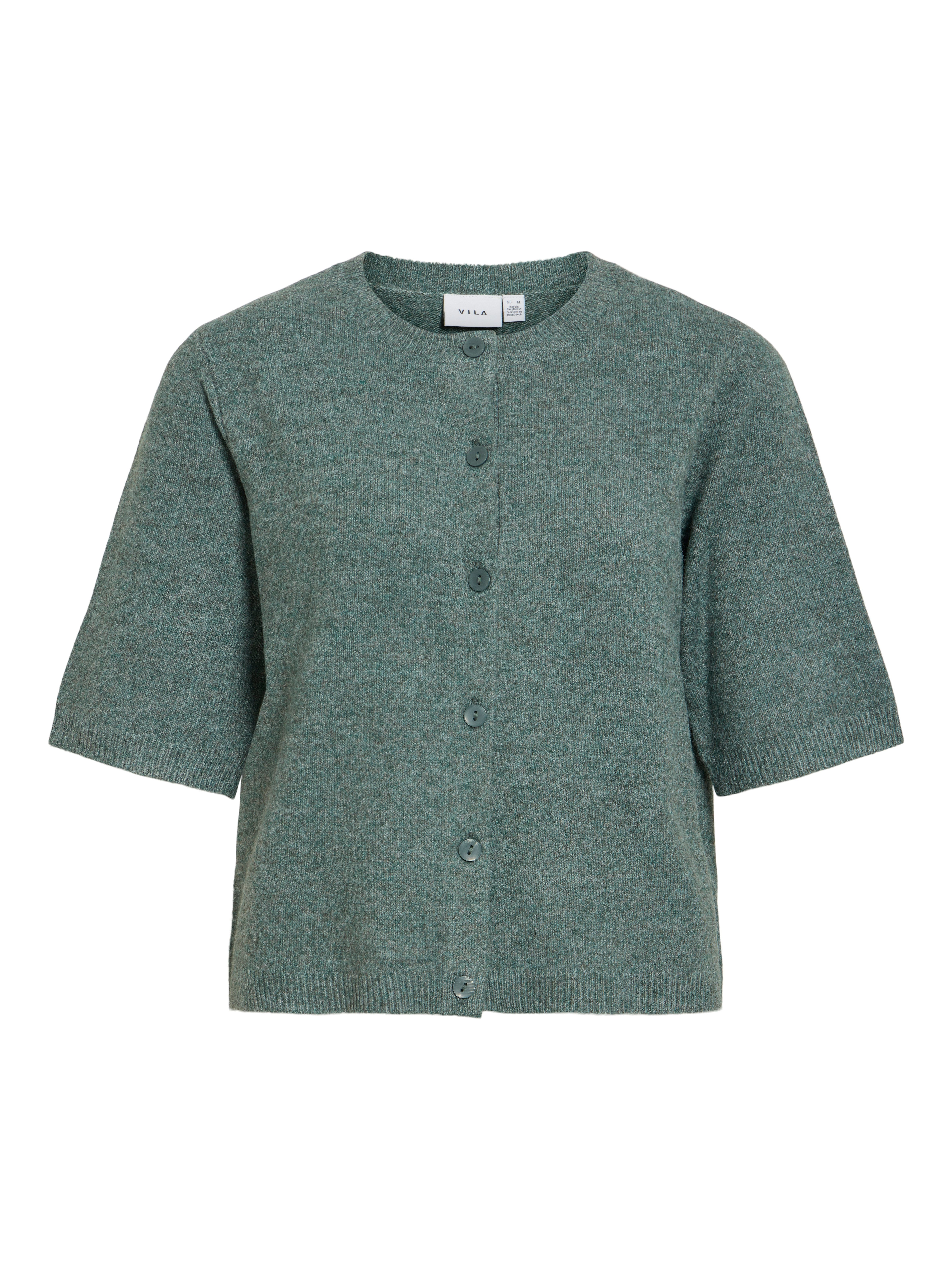 Vila Strickjacke VILIGA 2/4 O-NECK KNIT CARDIGAN - NOOS Materialmix, regular fit
