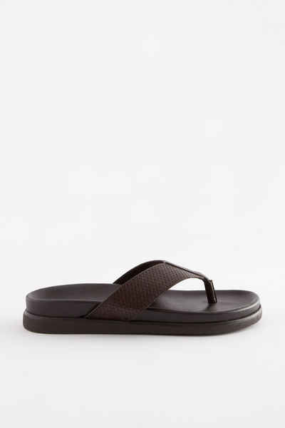 Next Geprägte Zehentrenner-Sandalen aus Leder Zehentrenner (1-tlg)