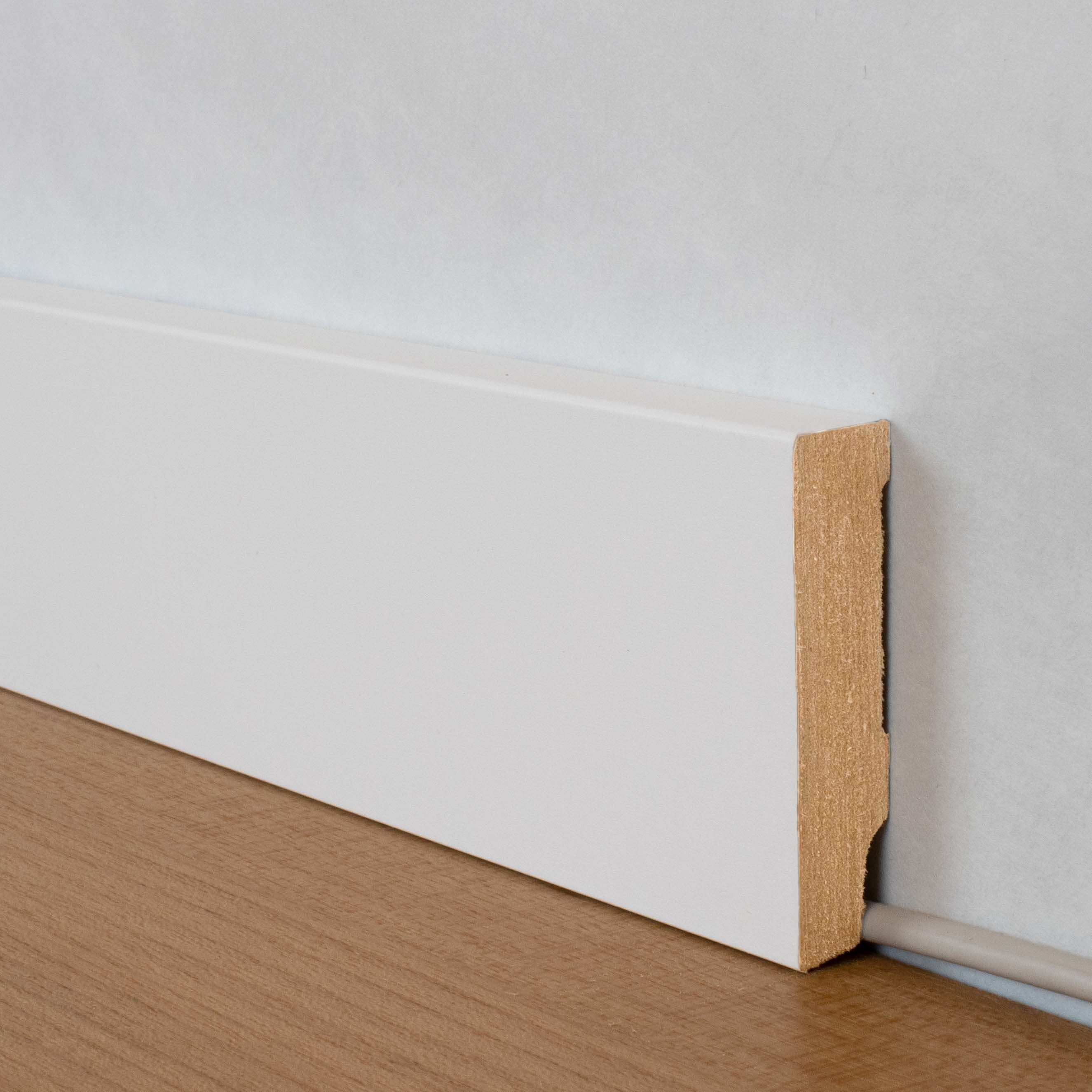PROVISTON Sockelleisten-Aussenecke 13 x 58 x 400 mm Aussenwinkel MDF-Kern foliert Weiß by PROVISTON, 2-St.