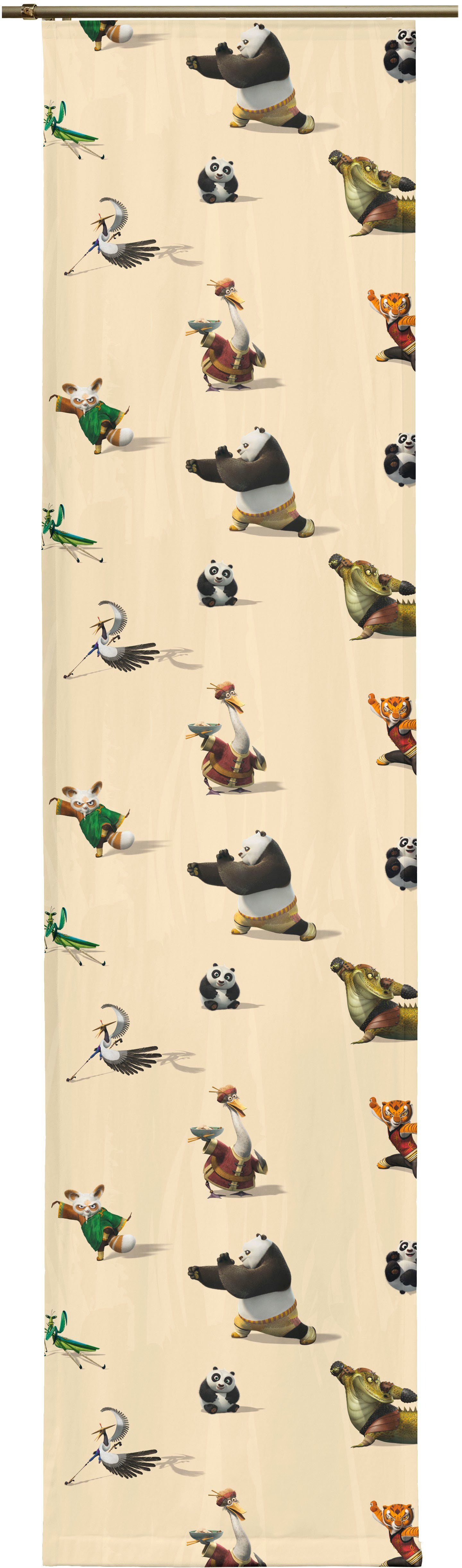 Wirth Schiebegardine Kung Fu Panda (1 St), Paneelwagen, verdunkelnd, Satin, Universal Pictures