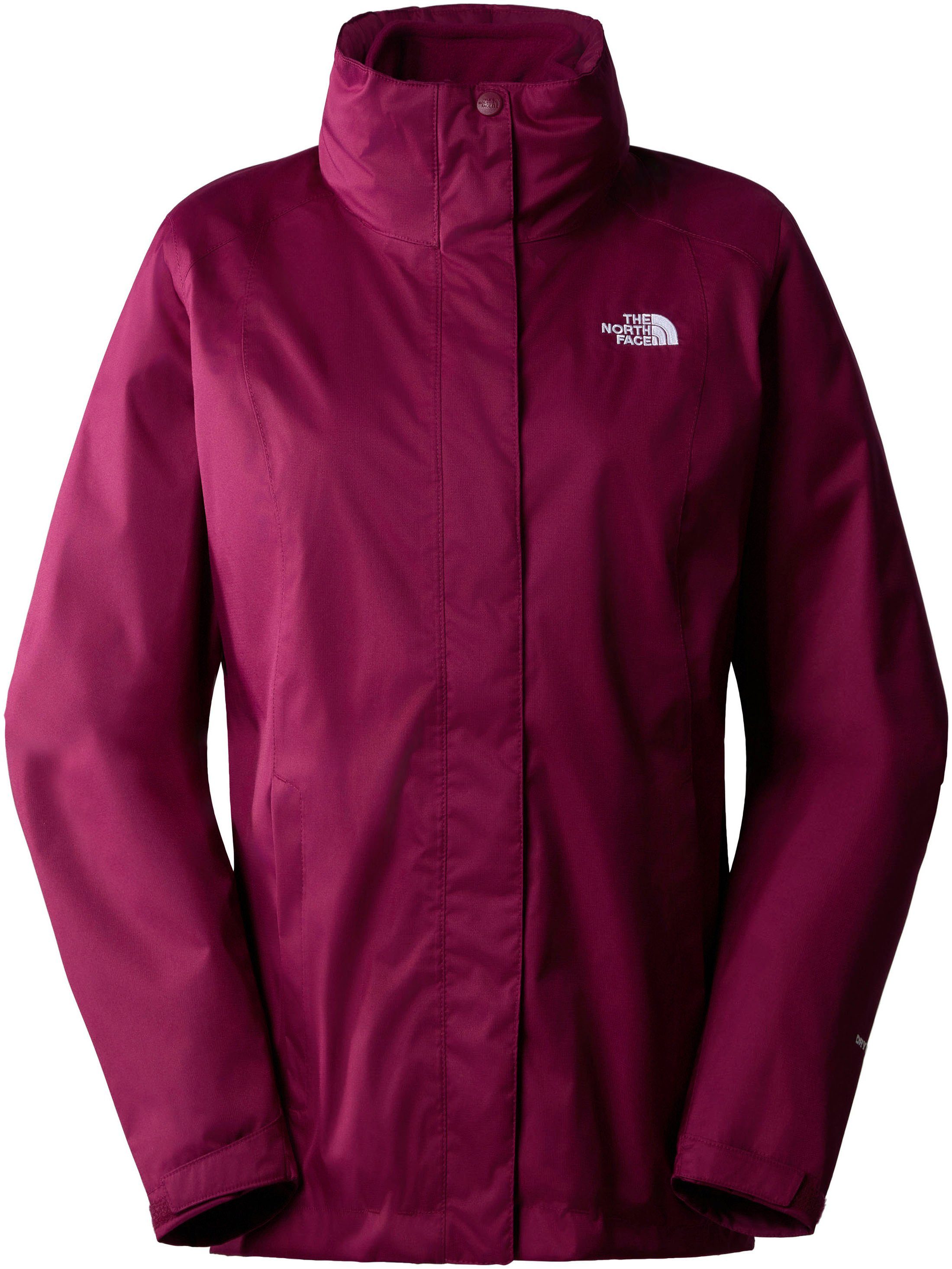 The North Face Funktionsparka W EVOLVE II TRICLIMATE JACKET mit Stehkragen red | Übergangsjacken