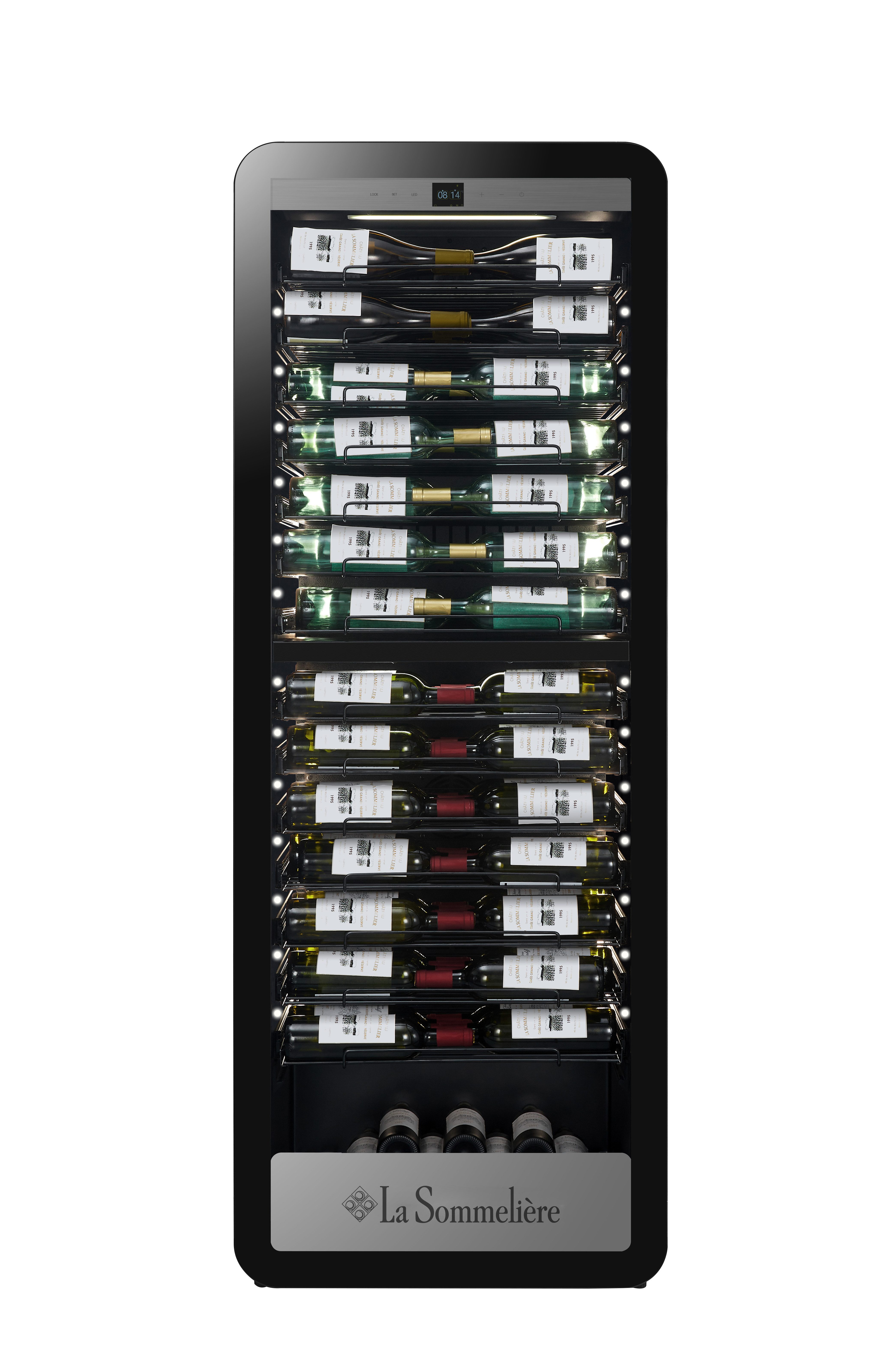 La Sommelière Weinkühlschrank APOGEE185DZPRO, für 184 Standardflaschen á 0,75l,2 Zonen, Aktivkohlefilter, LED-Beleuchtung, SMART