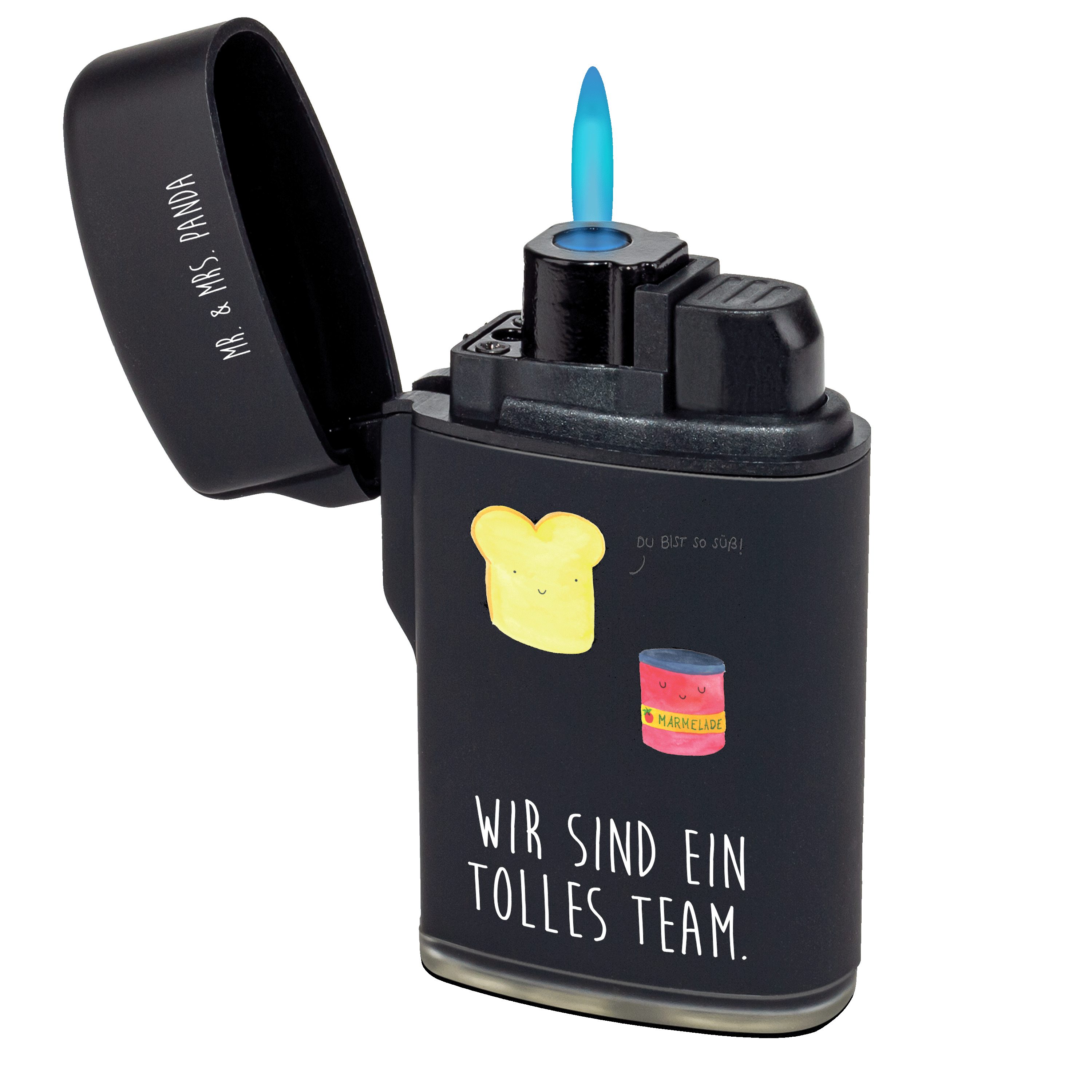 Mr. & Mrs. Panda Feuerzeug Toast & Marmelade Schwarz Geschenk
