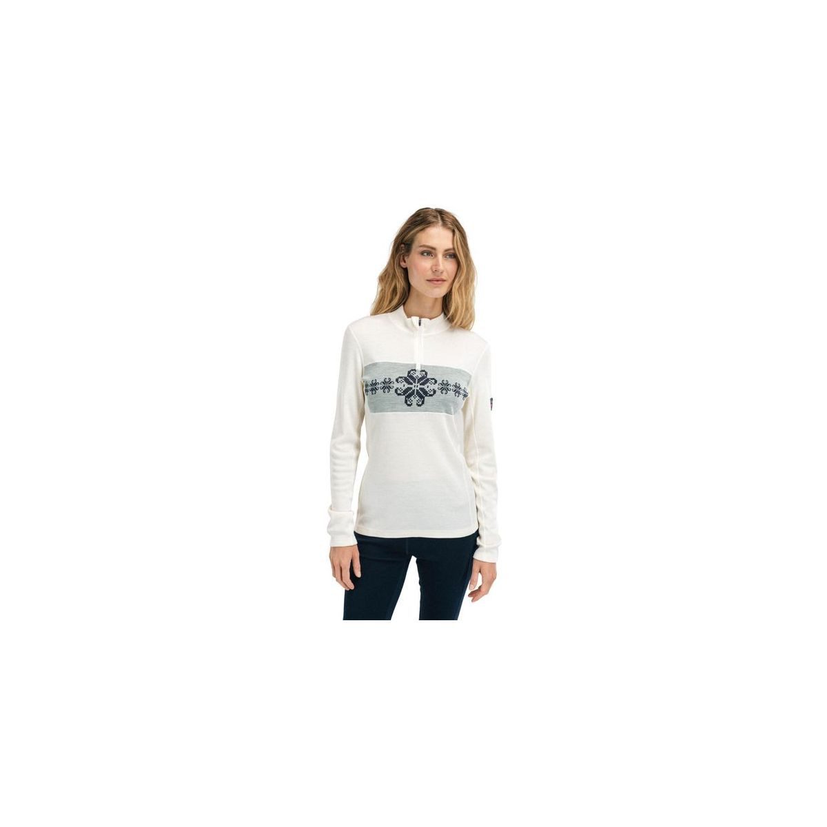 Dale of Norway Kapuzenpullover Falkeberg Feminine Baselayer Half Zip Eleganter und funktionaler Baselayer aus weicher Merinowolle, ideal