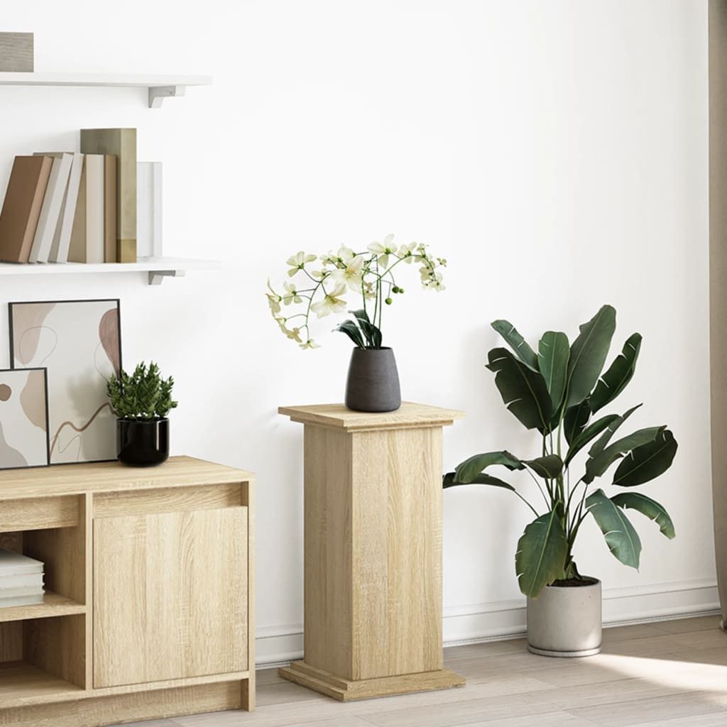 vidaXL Blumenständer, Postament mit Stauraum Sonoma-Eiche günstig online kaufen