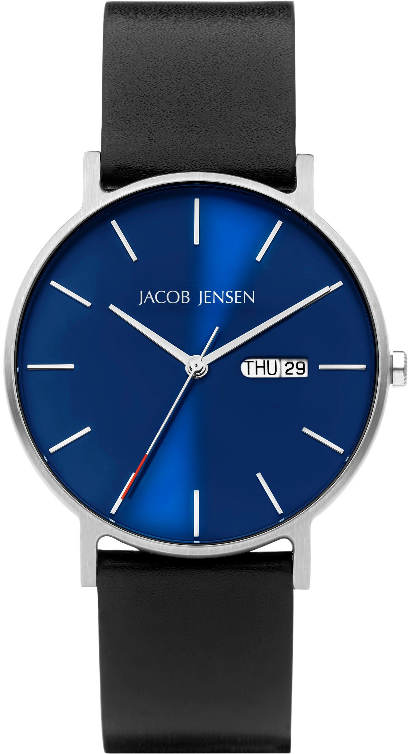 Jacob Jensen Quarzuhr mm, Contemporary Timeless 161 Nordic 40 Blau
