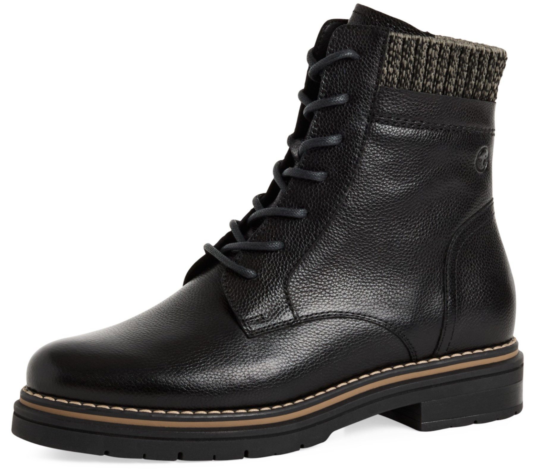 1-25145-45 003 Black Leather Stiefelette