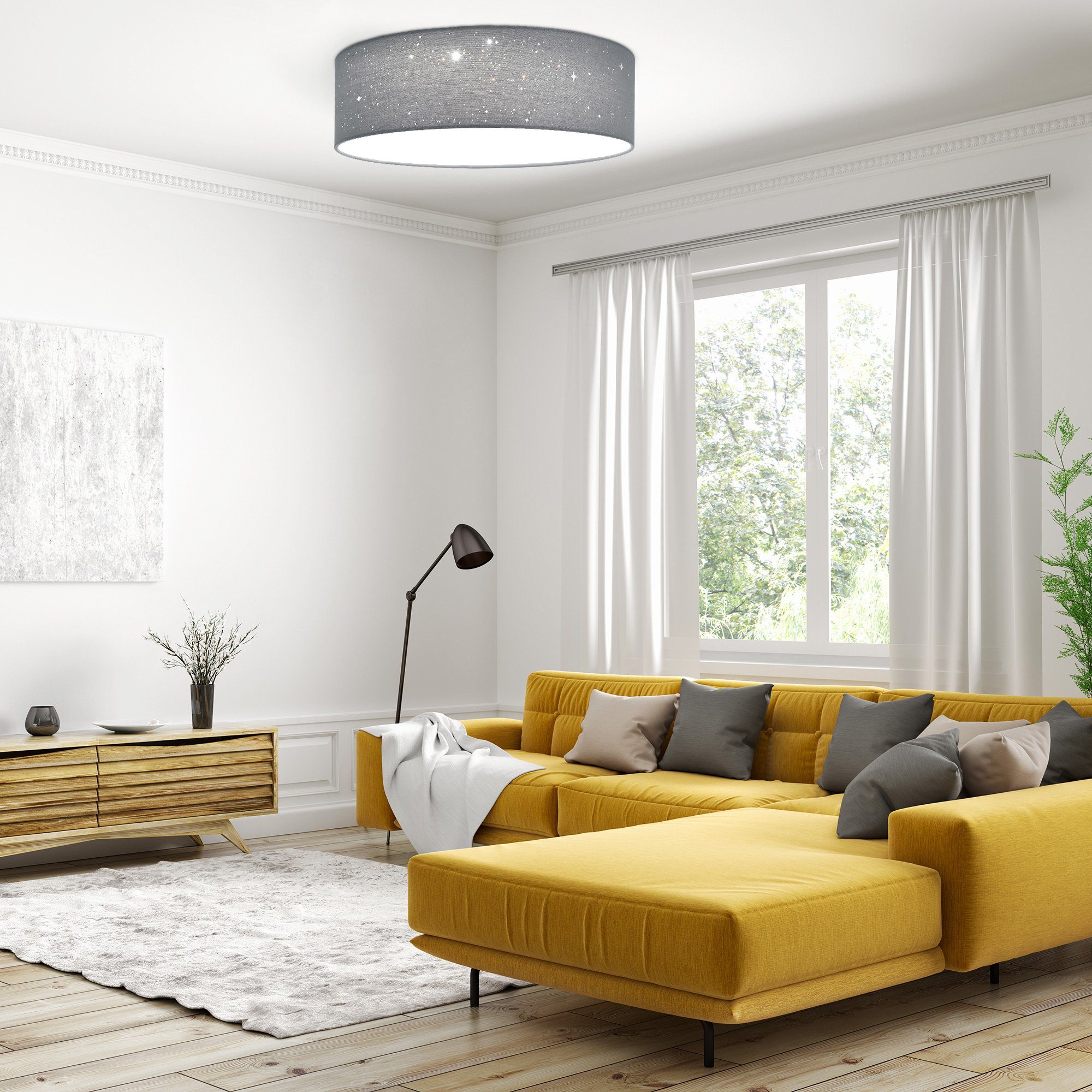 Navaris Deckenleuchten Dimmbare Deckenlampe rund mit günstig online kaufen