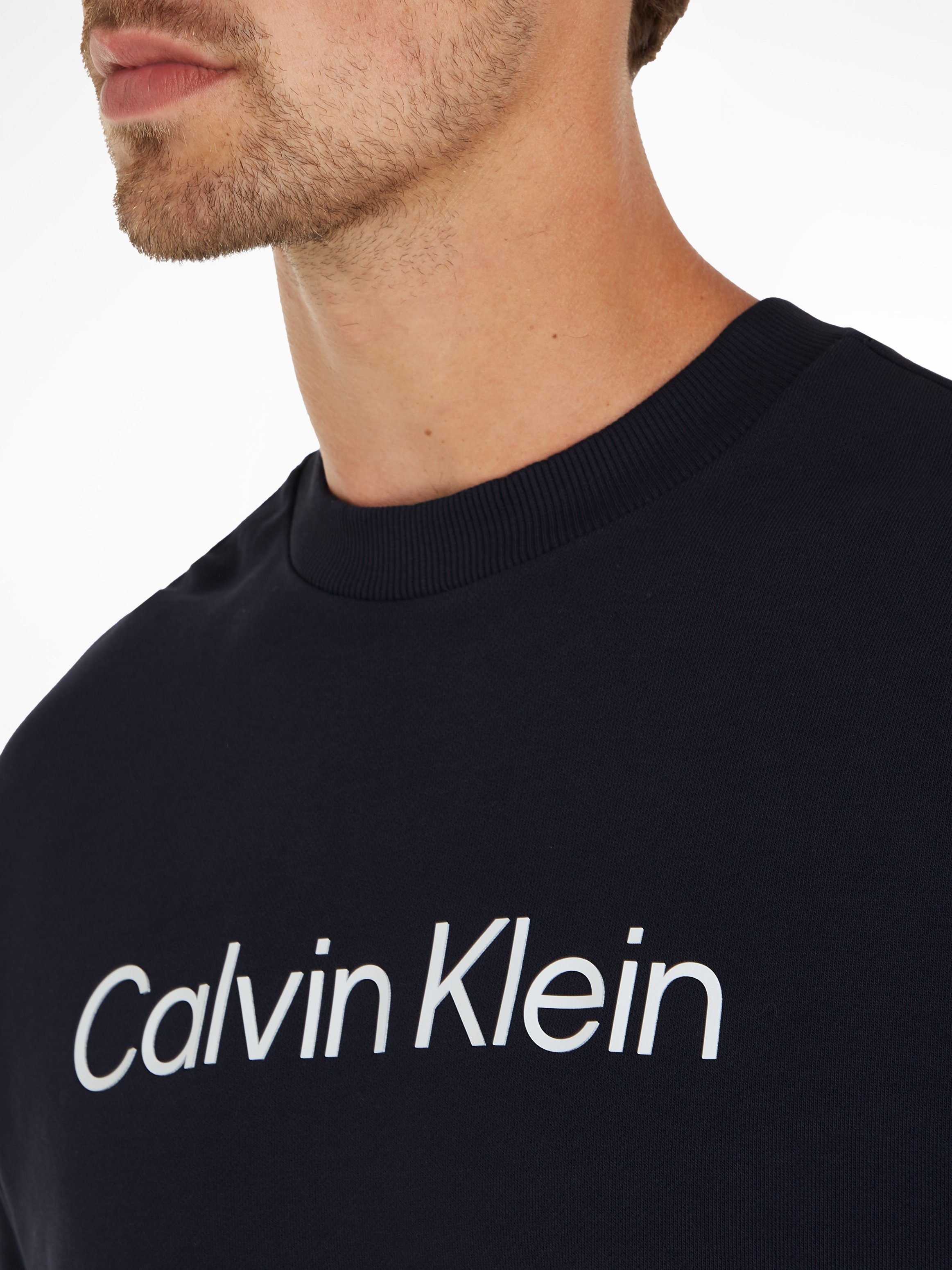 Calvin Klein Sweatshirt HERO mit SWEATSHIRT Markenlabel Sky COMFORT Night LOGO