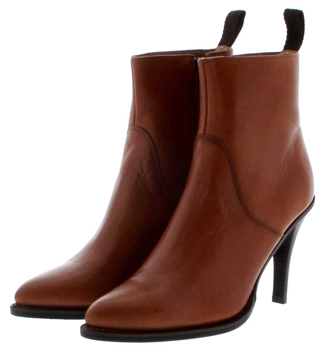 FB Fashion Boots EVA Braun Stiefelette Rahmengenähte Damen Lederstiefelette