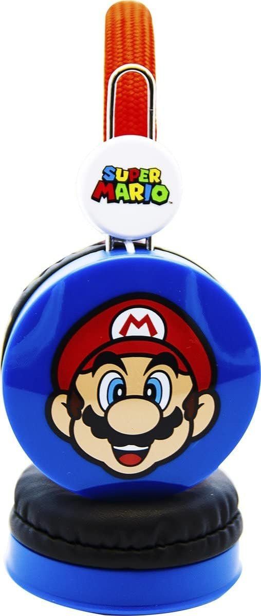 OTL Super Mario Kinder-Kopfhörer 85 Headset für DB) Kinder Kopfband) mit verstellbarem und Lautstärkebegrenzung Stereo (max