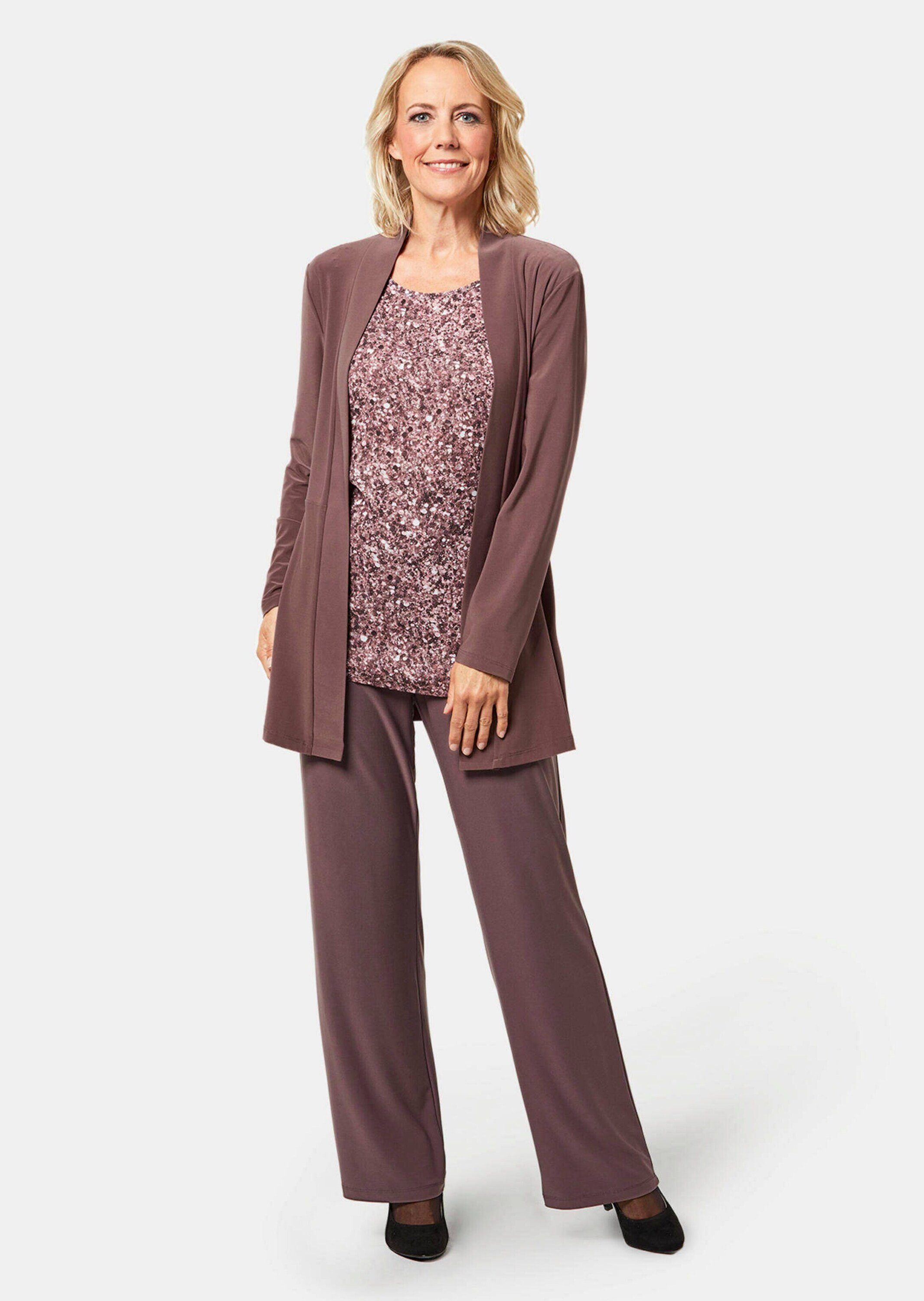 GOLDNER Shirtjacke Kurzgröße: Weich fallende Jersey-Longjacke günstig online kaufen