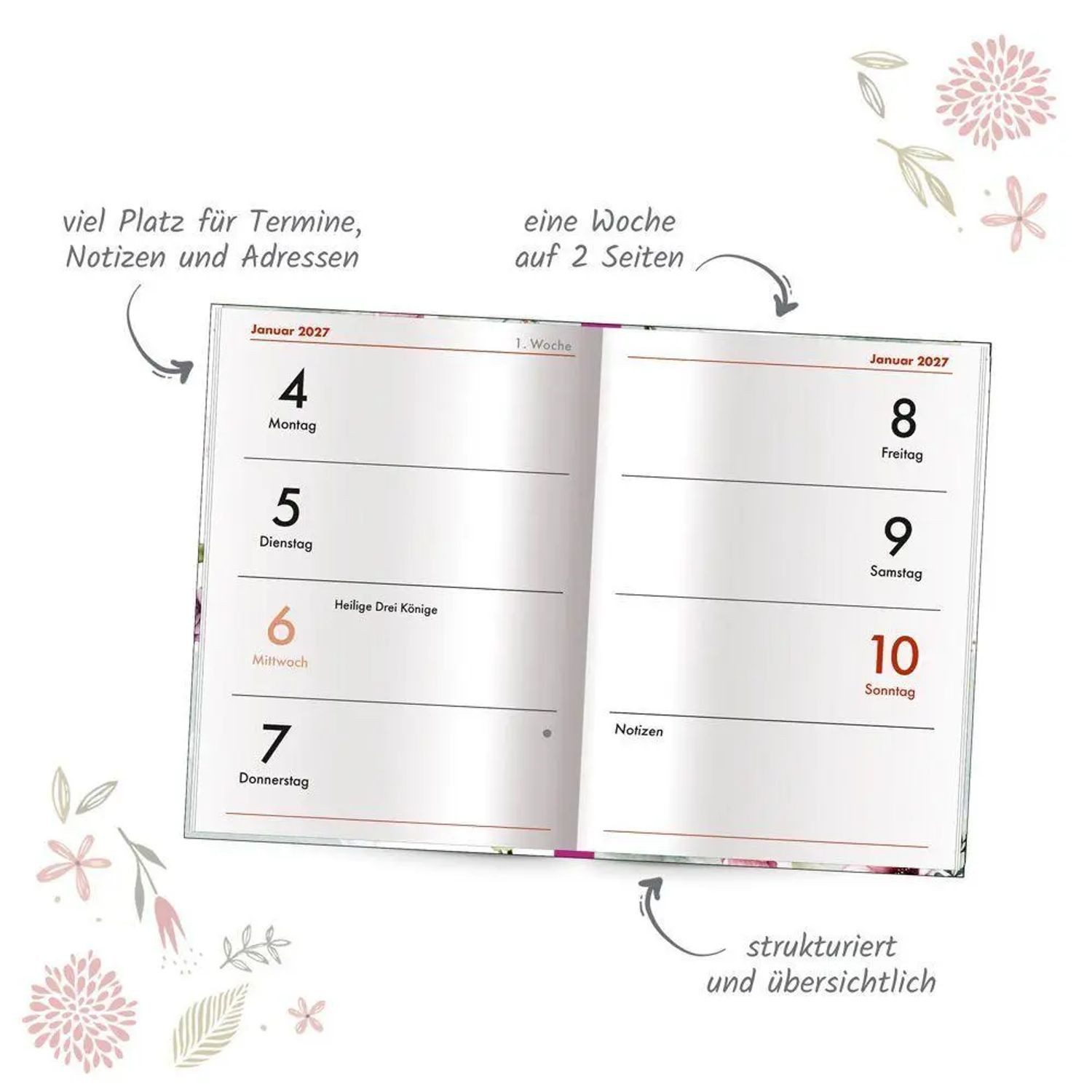 Trötsch Verlag Taschenkalender TRÖTSCH - Taschenkalender A7 Nature 2027 – Bild 3 von 4