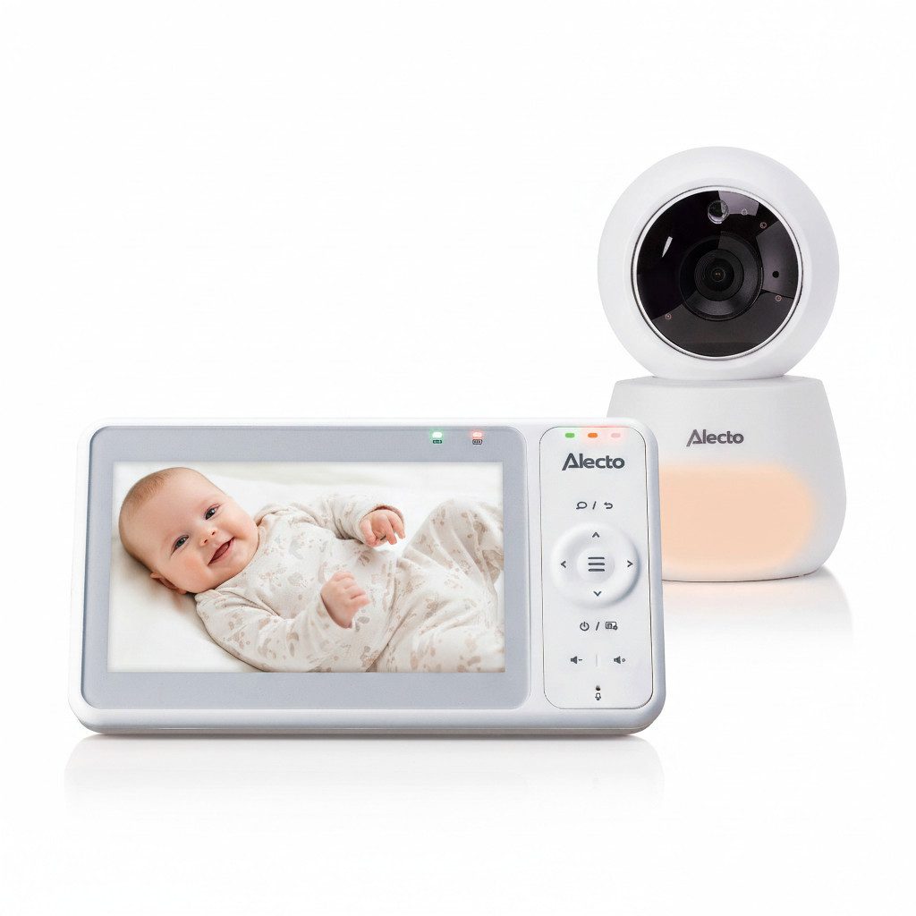 Alecto Video-Babyphone DVM2050, 1-tlg., HD-Kamera, digitale Zoomfunktion, Gegensprechfunktion, Nachtlicht