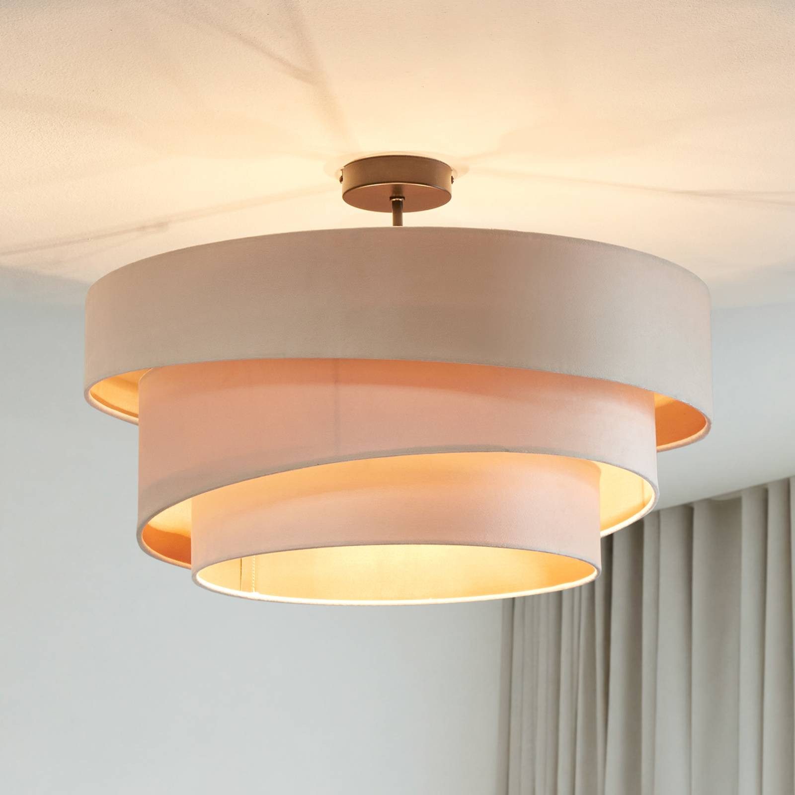 Lindby Deckenleuchten Jusari, Creme IP20, 3 x 60 W günstig online kaufen