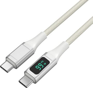 4smarts USB-C auf USB-C Kabel DigitCord 100W 1,5m USB-Kabel, (150 cm)