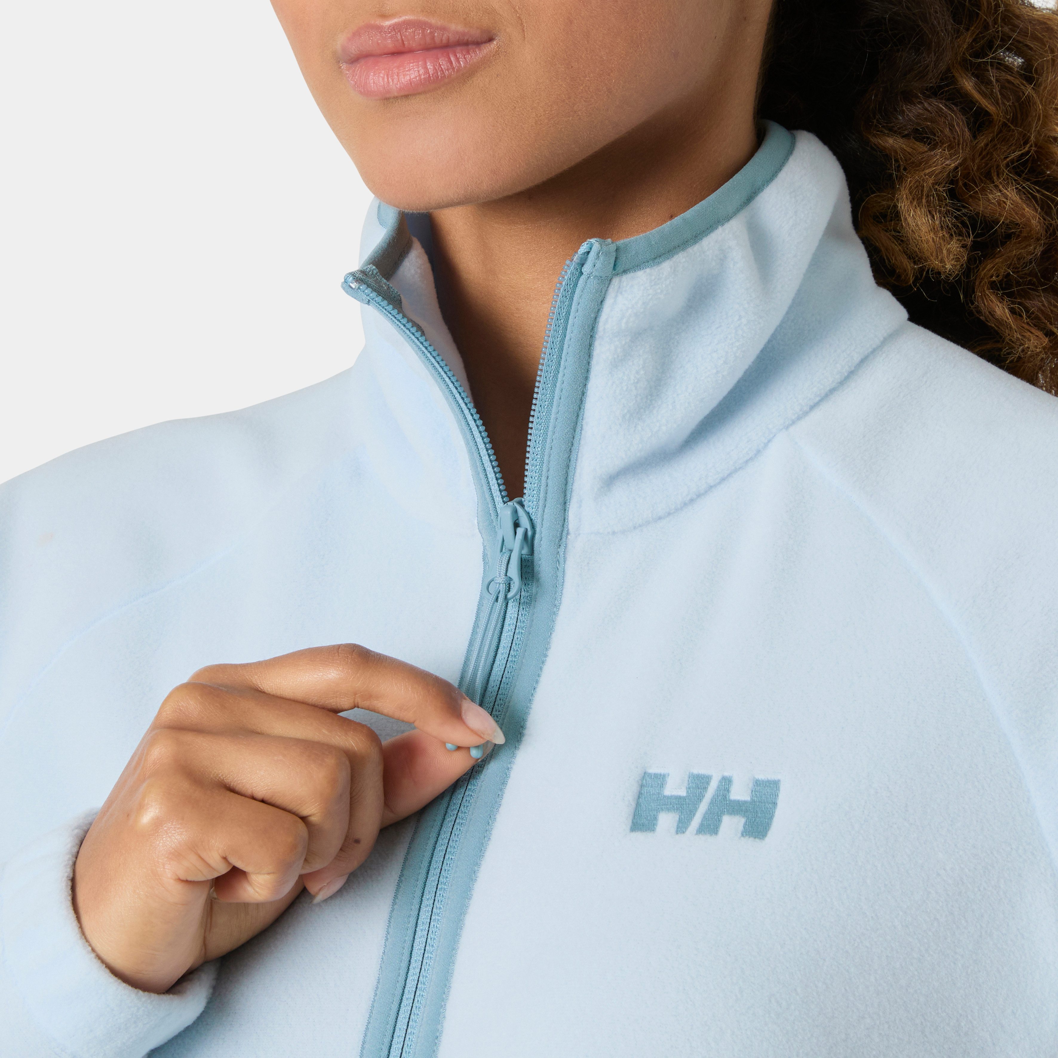 Helly Hansen Fleecepullover W RIG FLEECE 1/2 ZIP sportlicher Stil, Stehkragen mit halbem Reißverschluss, Kängurutasche