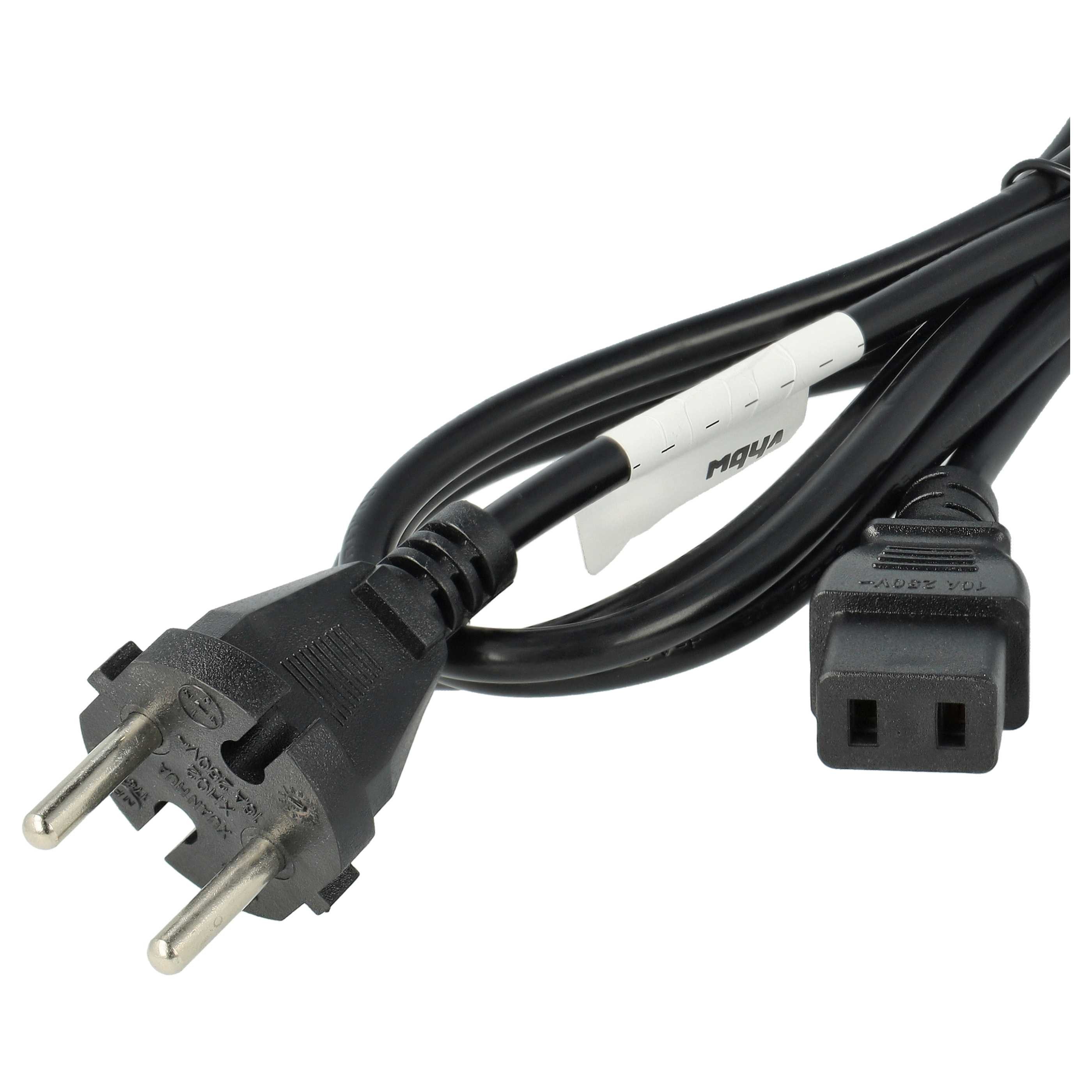 vhbw passend für Roland HP-135, E-70, E-86, E-96, EP-50, FP-8, FP-8G, G-800 Stromkabel, Stromkabel für diverse Kaltgeräte mit C9 Buchse z.B. für PC Monitor – Bild 5 von 5