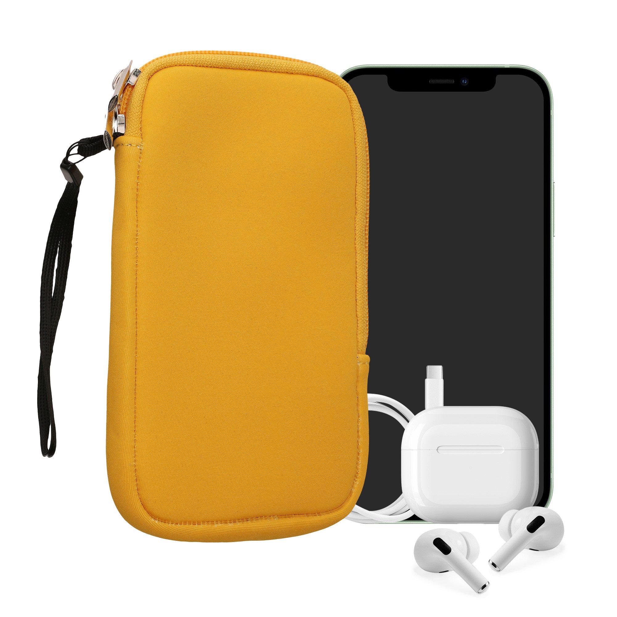 kwmobile Sleeve Handytasche für Smartphones L - 6,5", Neopren Handy Hülle - Handy Tasche Sleeve Pouch