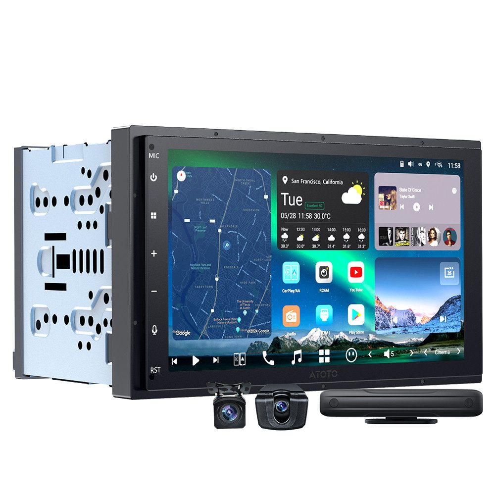 Atoto X10 Flaggschiff 8G+128G Android Radio mit KI & Dual-Phone Autoradio (116 W, TrackHU( Car stereo&Mobile Anwendungen) & Verschiedene)