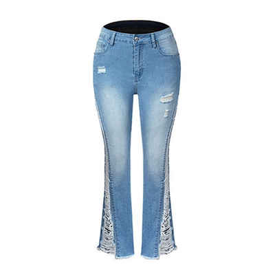 ZWY Джинси для вагітних Damen Bootcut-Jeans Stretch Jeanshose Straight-Jeans Schlagjeans