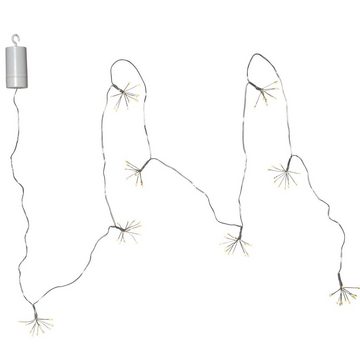 MARELIDA LED-Lichterkette Blume 96 Tautropfen LED 8 Blüten Batterie 2,1m Timer Außen, 96-flammig