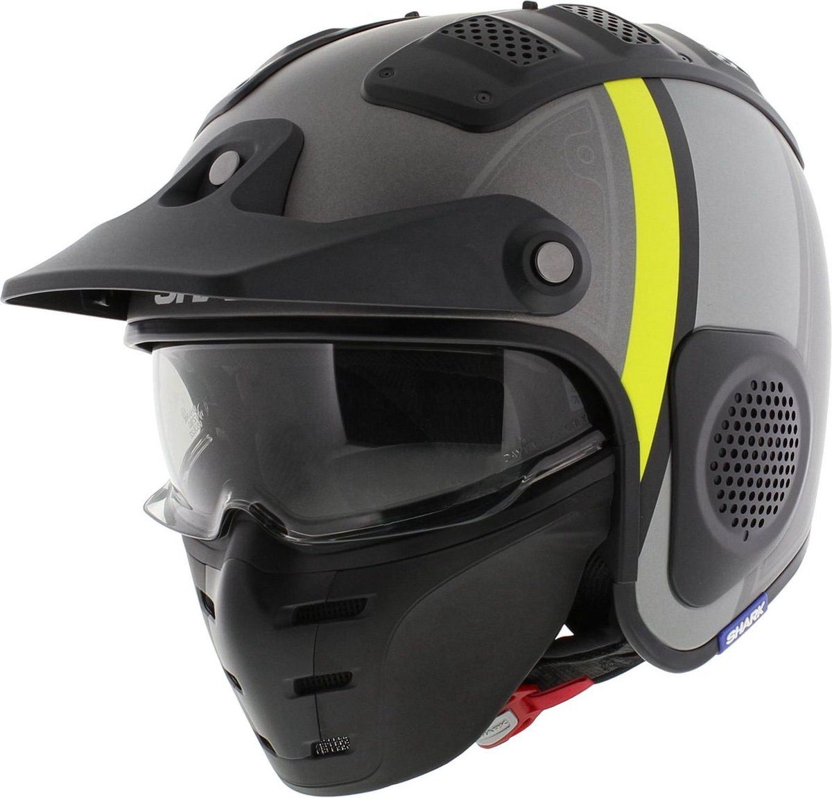Shark Motorradhelm X-Drak Trial Helm Terrence matt anthrazit gelb XS