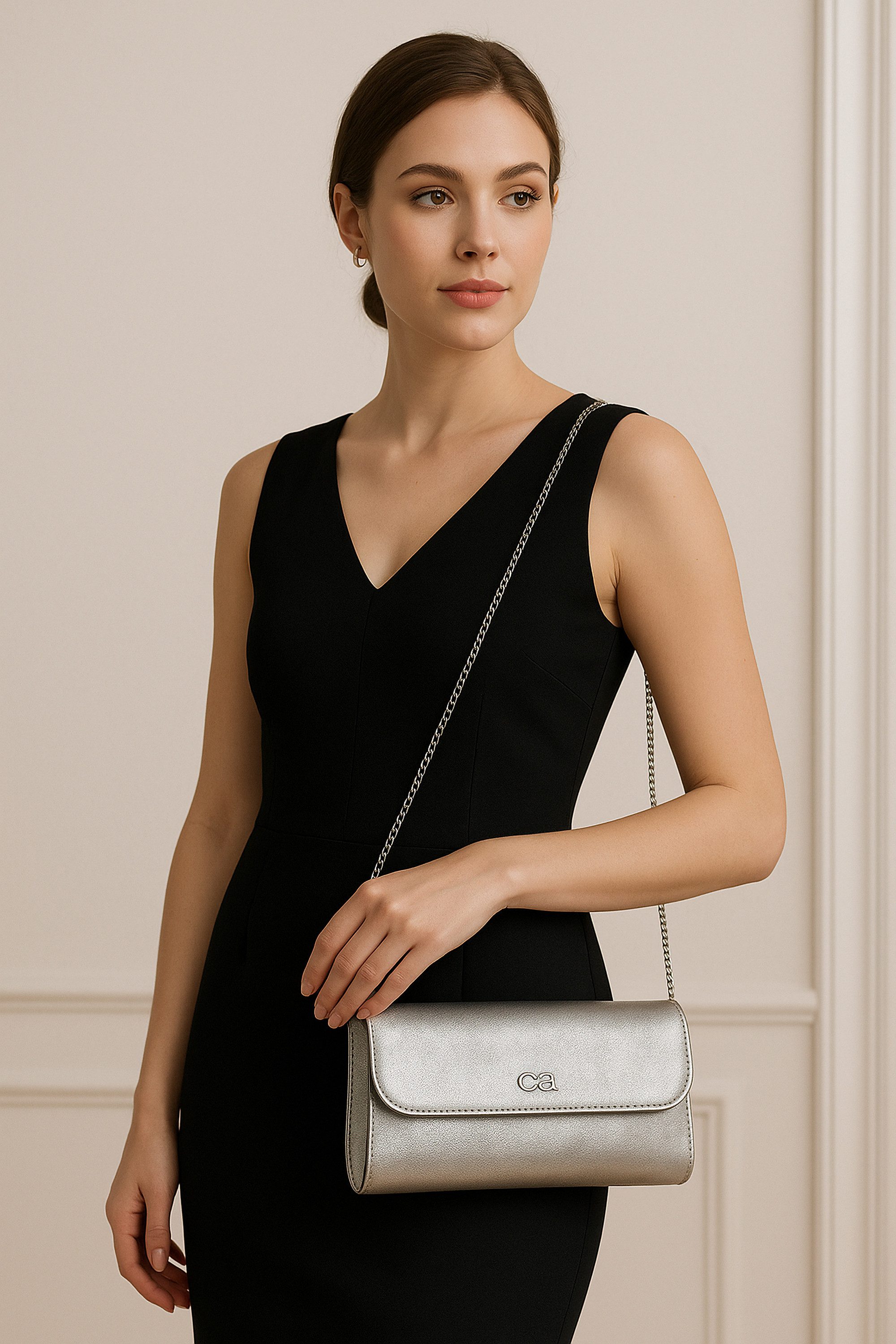 COLLEZIONE ALESSANDRO Clutch Eleganz, aus Leder, mit separaten Fächern