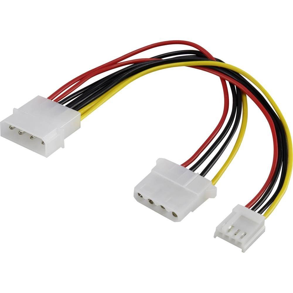 Renkforce Molex Y-Stromverbindungskabel für je ein 13.3 cm Computer-Kabel, (15.00 cm)