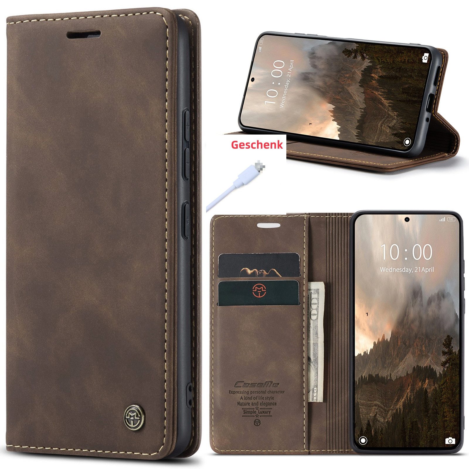 trends for living Handyhülle Hülle Tasche Cover für Xiaomi Modelle Klapp Case Kartenschlitz Leder