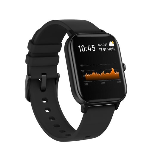 Levowatch L10 Smartwatch (3,5 cm/1,4 Zoll), magnetisches Ladekabel, Echtzeit-Herzfrequenzmesser, Musiksteuerung, Tracker, Wrist-Control, Smart-Fitness-Watch