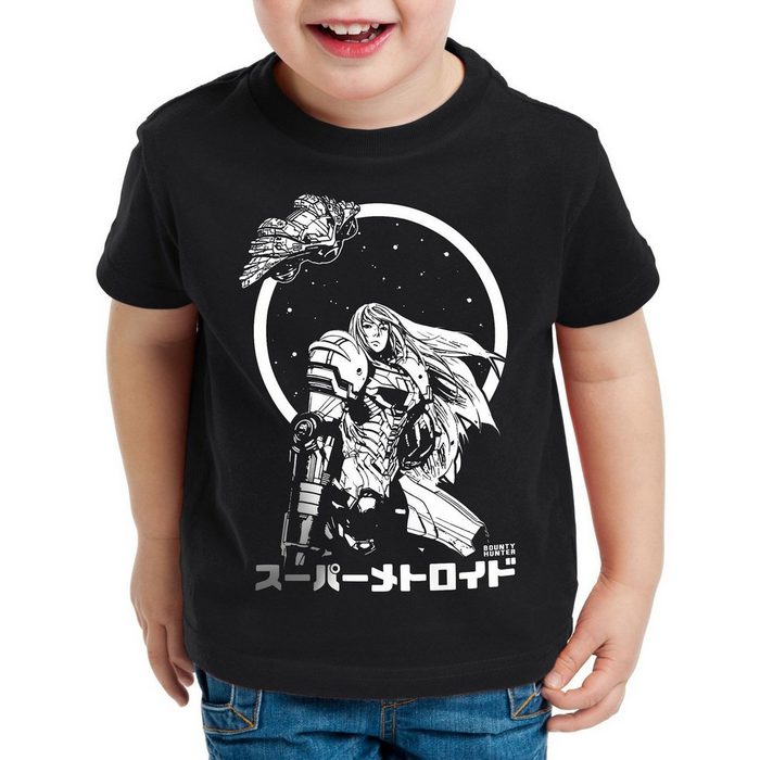 style3 Print-Shirt Kinder T-Shirt Samus Return metroid nerd gamer nes snes geek