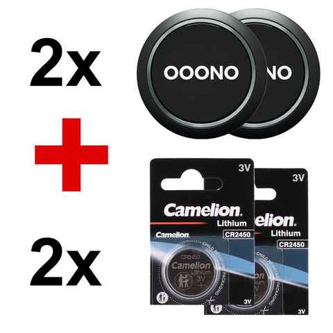 OOONO 2x CO-DRIVER NO1 + 2x Ersatzbatterie : Warnt vor Blitzen in Echtzeit! Verkehrsalarm (OOONO Blitzewarner + Batterie)