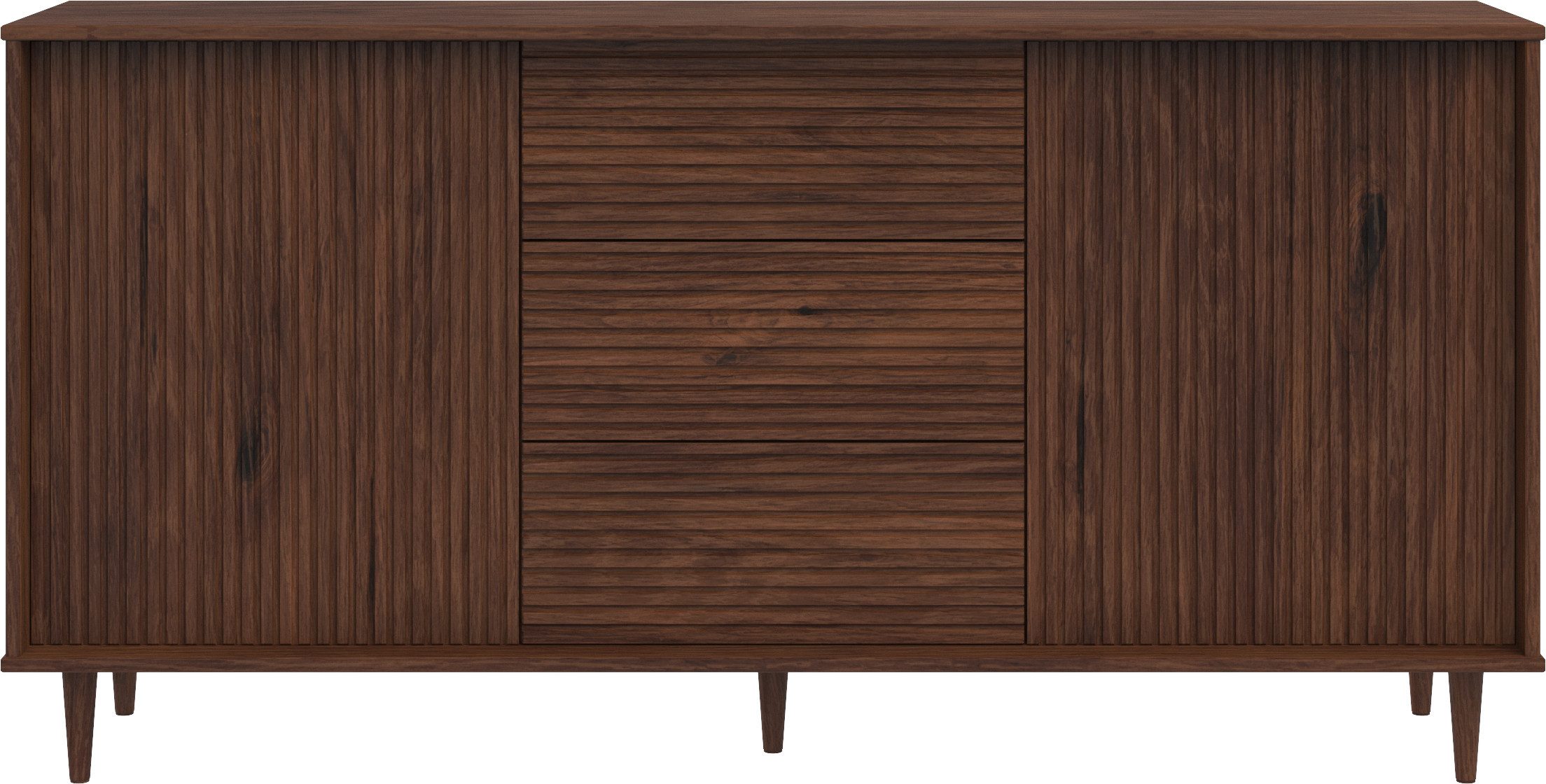 OTTO home Sideboard Malmedy Front mit gefrästen Rillen, Kommode aus massivem Kiefernholz, Push-to-open, Breite 160 cm. Reduzierter Preis € 499,99. Unverbindliche Preisempfehlung € 879,99