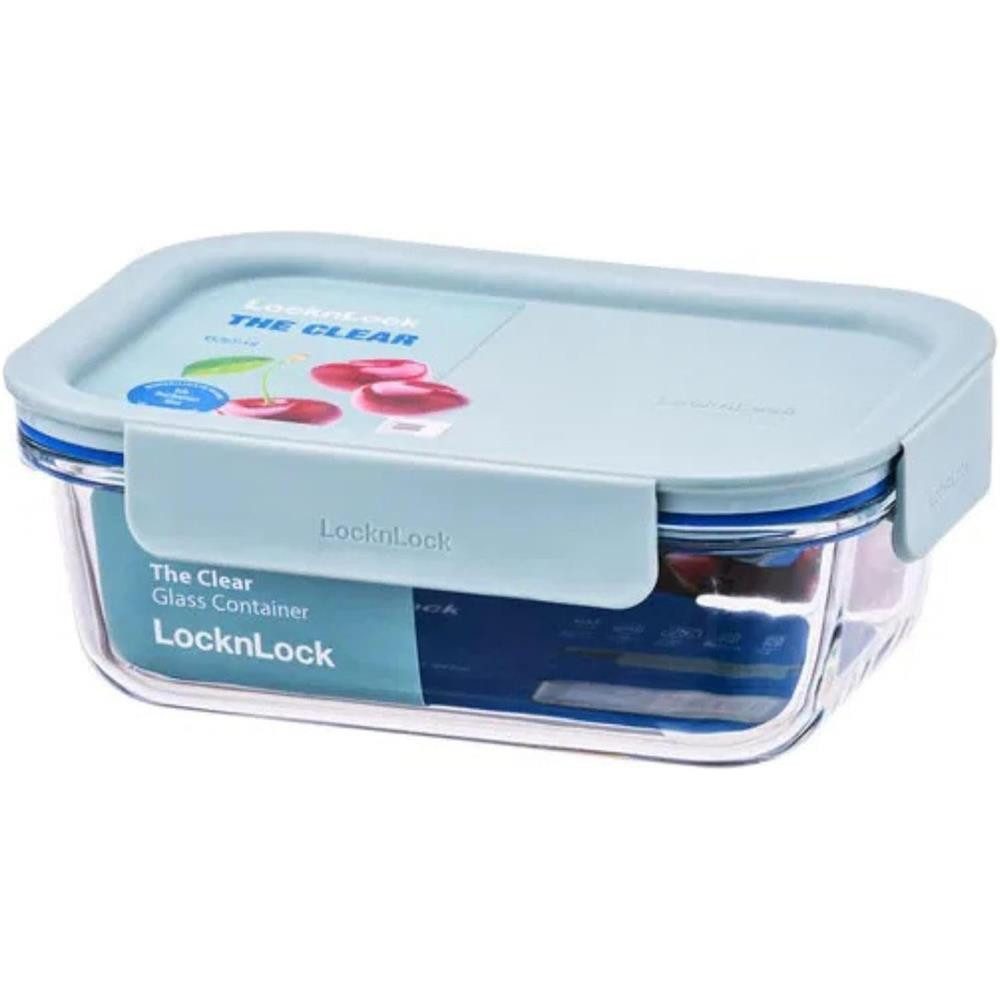 LocknLock Frischhaltedose OVEN GLASS Glasbehälter 630 ml, Borosilikatglas, Ofenfest bis 400 °C, luftdicht, gefriergeeignet, BPA-frei