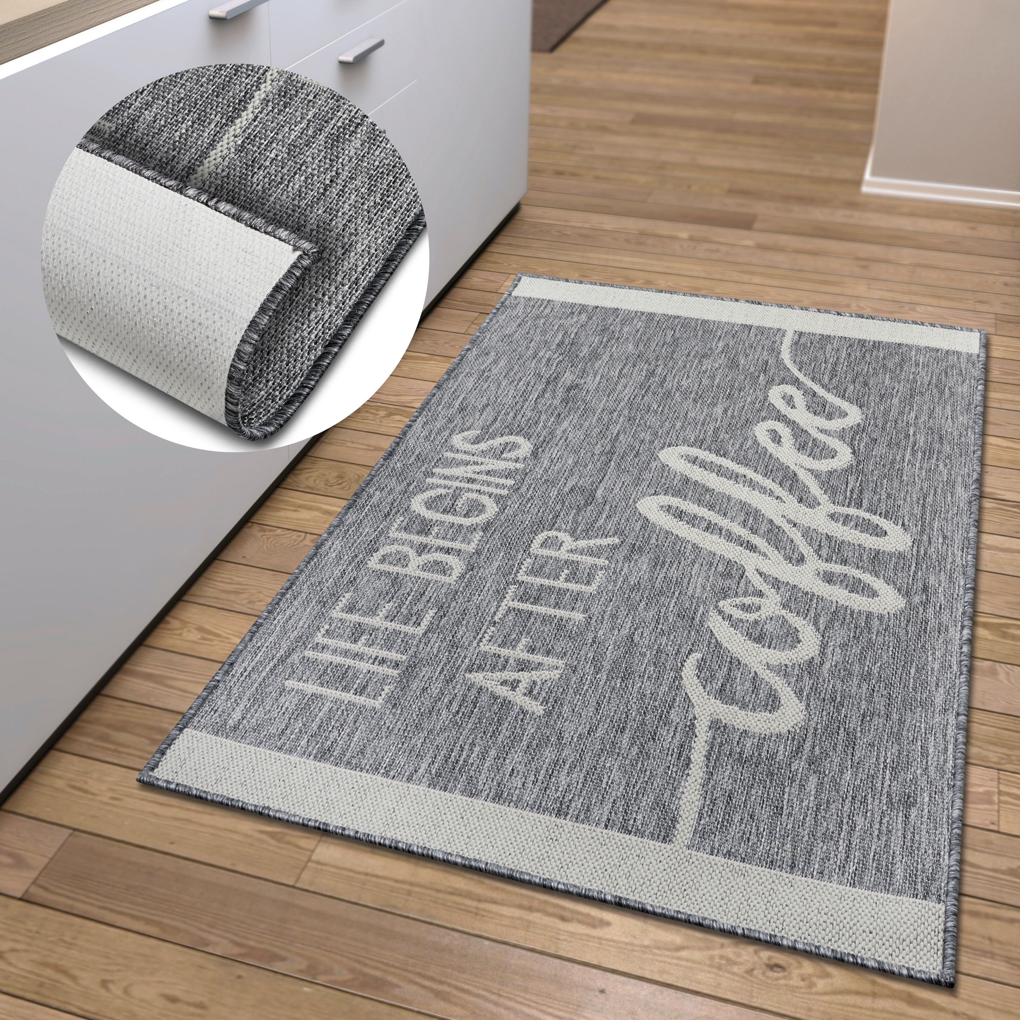 HANSE Home Küchenläufer »Life Begins After Coffee«, rechteckig, 5 mm Höhe, günstig online kaufen
