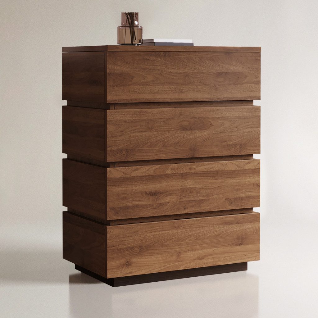 oleyluckidea Tresenkommode Kommode 4 Schubladen, platzsparend, für Wohn- & Schlafzimmer (Set), Breite 55 cm