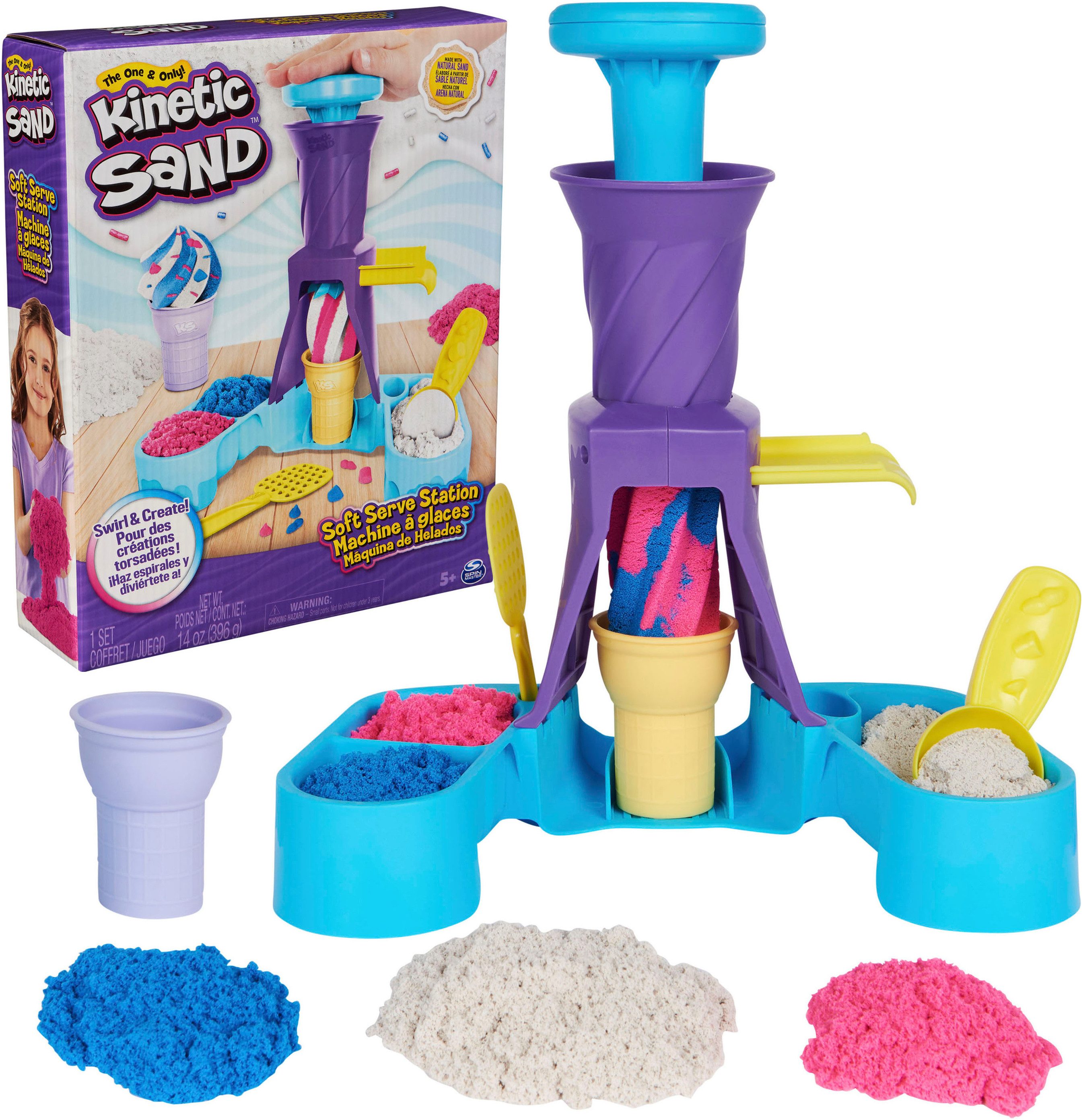 Kreativset Kinetic Sand - Soft Serve Ice Cream Station 397g