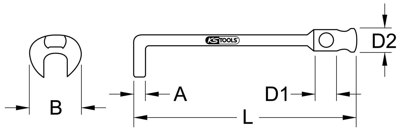 Thumbnail - KS Tools Maulschlüssel Klauenschlüssel ohne Drehstift 16 mm