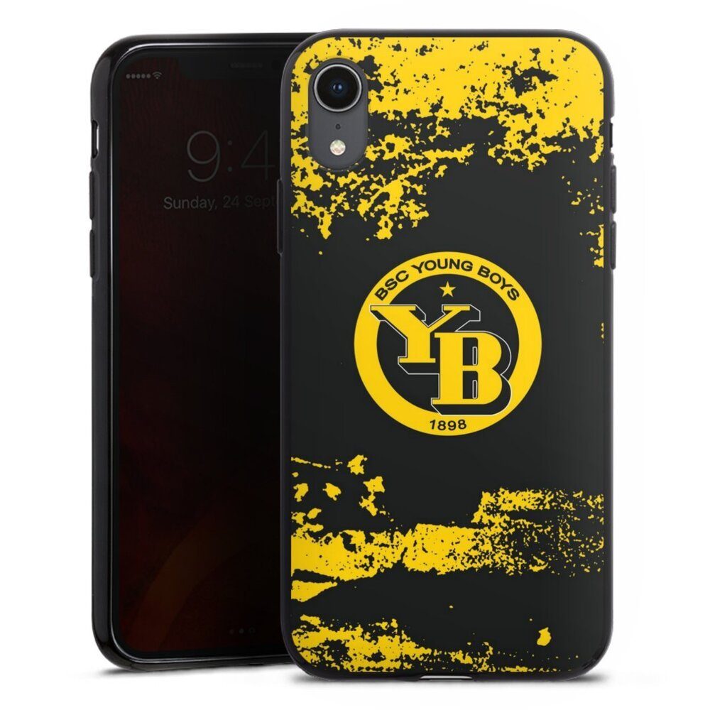 DeinDesign Handyhülle BSC Young Boys Offizielles Lizenzprodukt Fanartikel BSC YB Grunge, Apple iPhone Xr Silikon Hülle Bumper Case Handy Schutzhülle