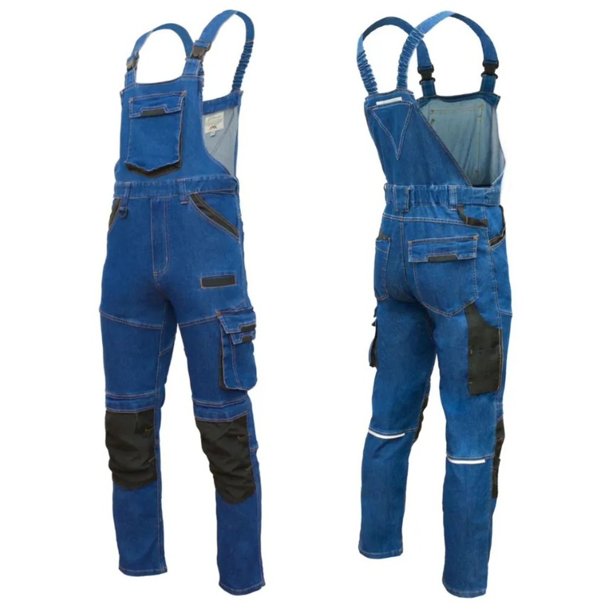 Artmas Arbeitslatzhose Arbeitskleidung Art.Mas JEANS Latzhose Arbeitshose Bundhose Blau