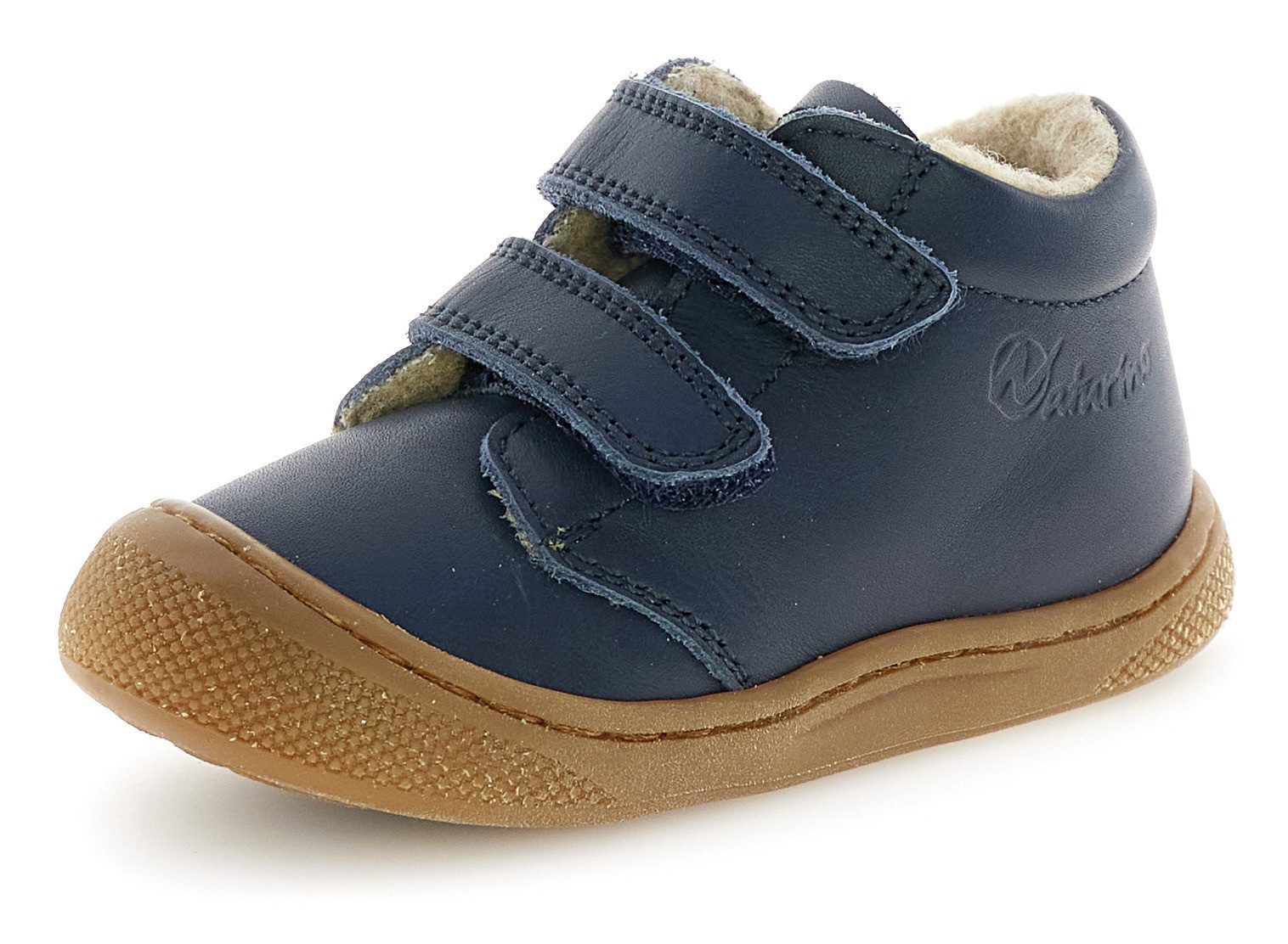 Naturino Cocoon Wide Lauflernschuh Babyschuh, Klettschuh mit Wollfutter, Größenschablone zum Download