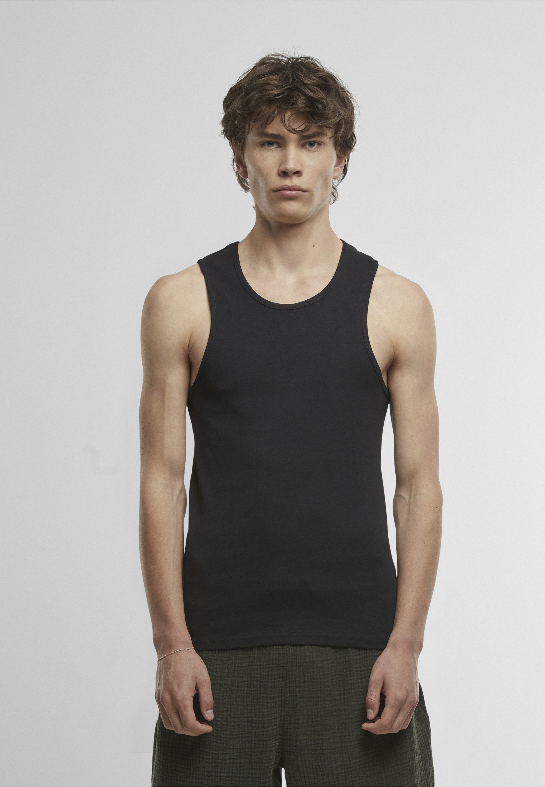 URBAN CLASSICS Tanktop Urban Classics Ribbed Undershirt 2-Pack (1-tlg)