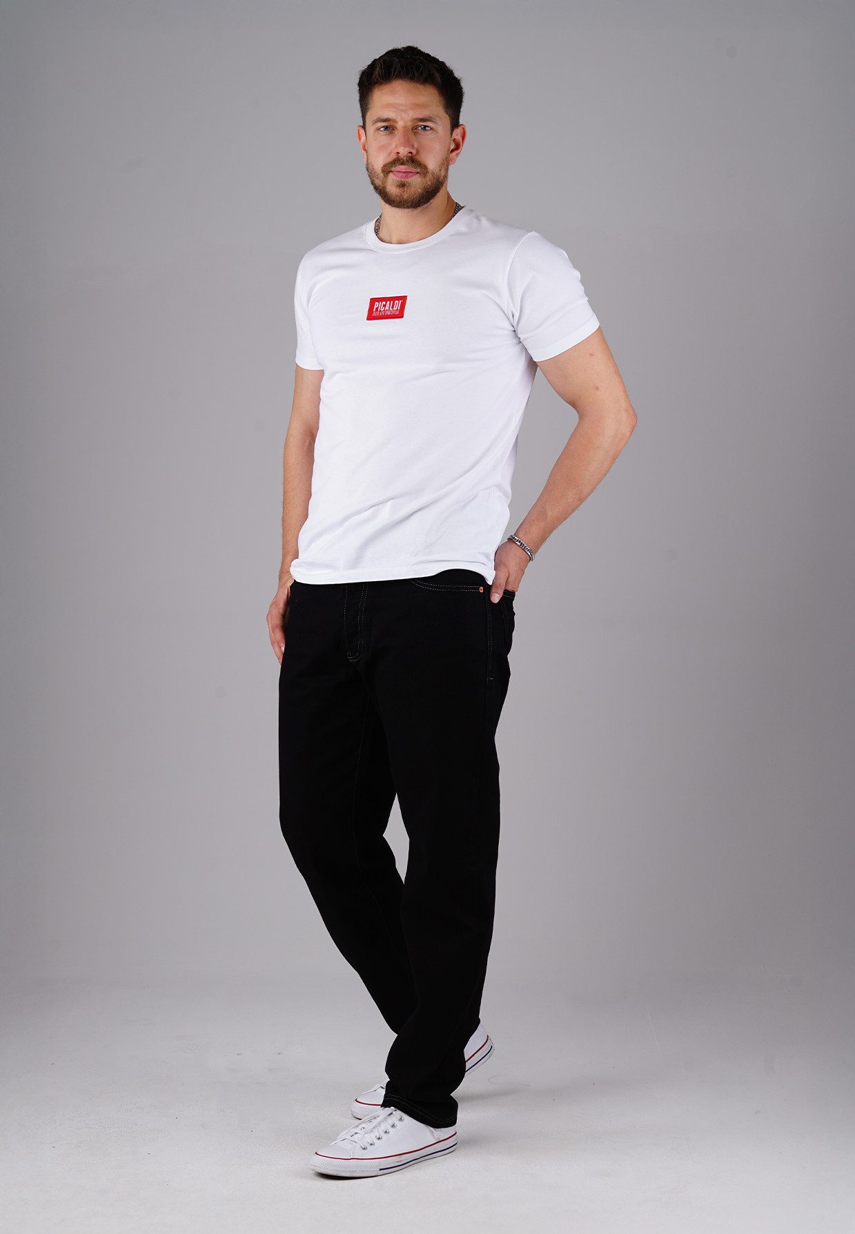 PICALDI Jeans 5-Pocket-Jeans Zicco 473 Platin (1-tlg) Relaxed Karotten-Schnitt