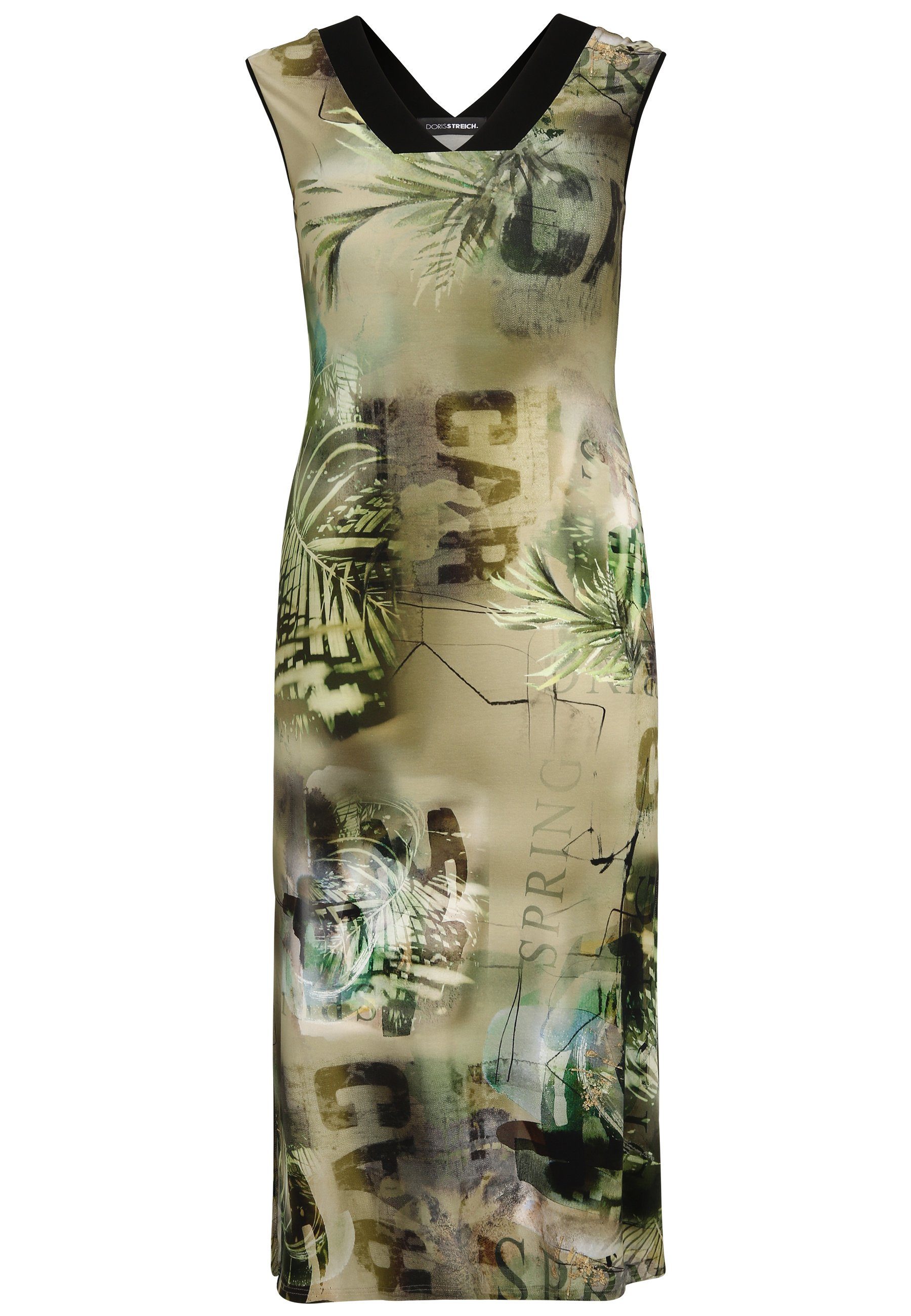 Doris Streich Jerseykleid Maxi-Kleid aus Jersey mit Dschungel-Print mit modernem Design