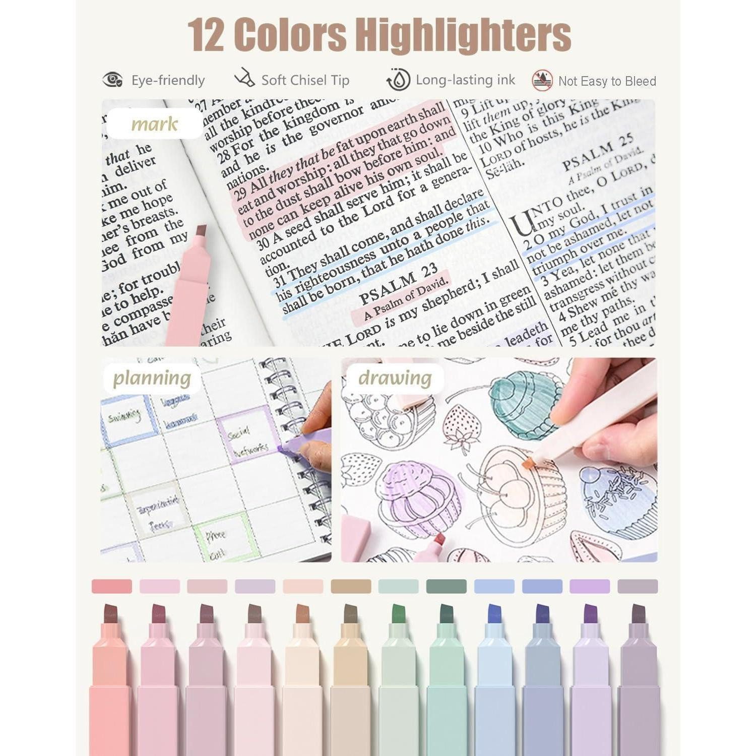 LuxusKollektion Druckbleistift Schulsachen Mäppchen Stifte Set Textmarker Gelstifte Creme – Bild 5 von 5