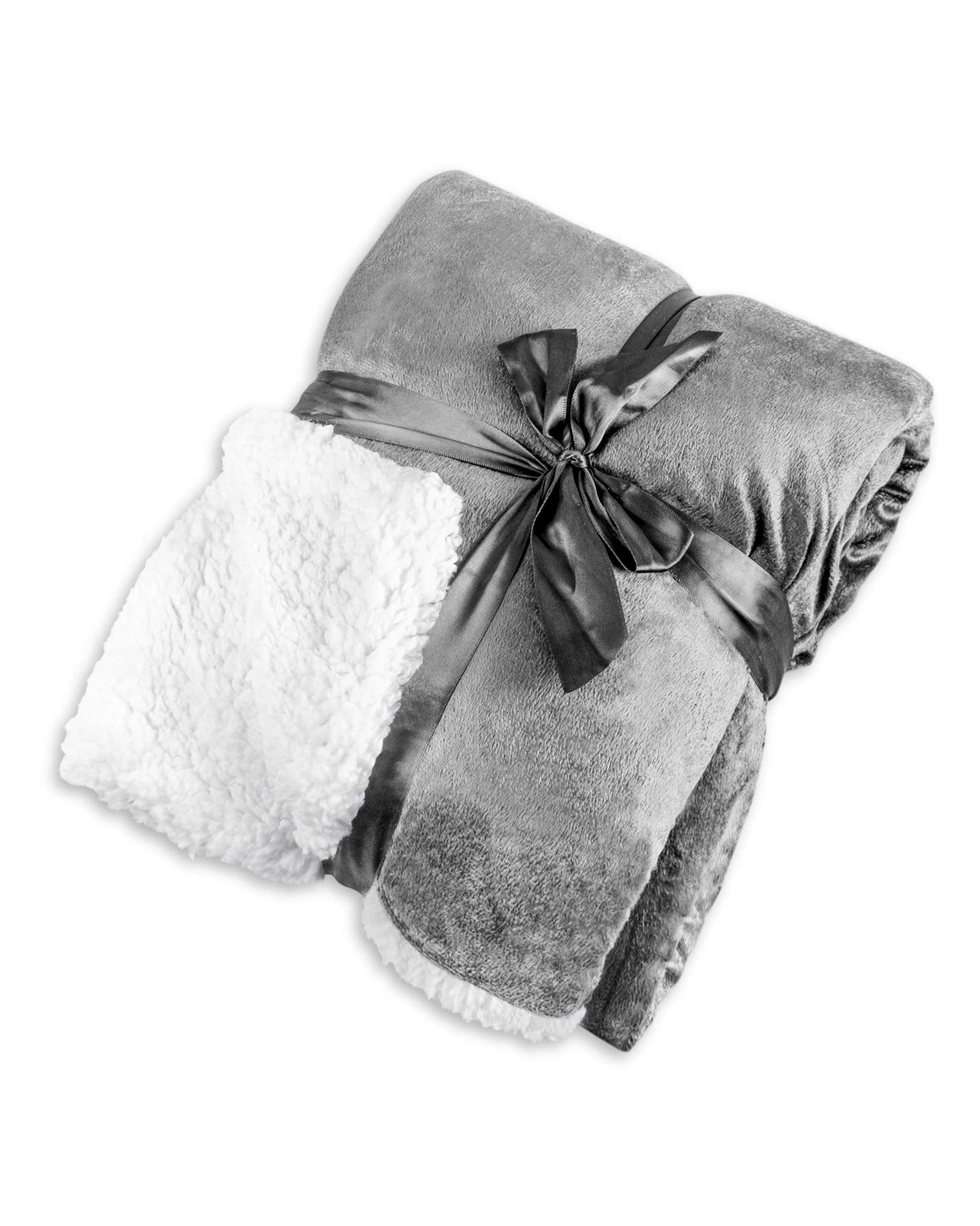 Wohndecke in Lammfell‑Optik - Kuscheldecke flauschig – Sherpa Fleecedecke, günstig online kaufen