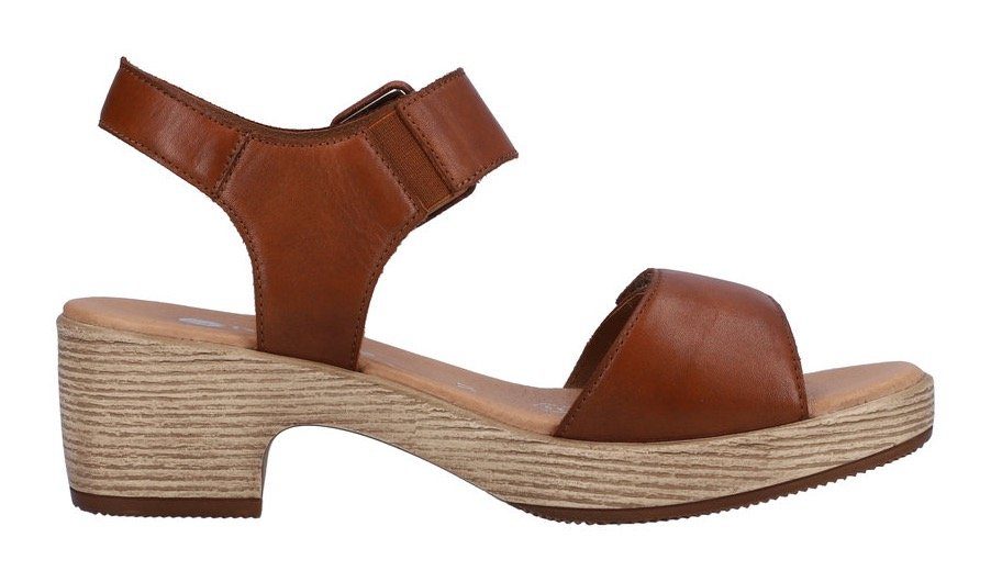 Sandalette mit braun Klettverschlüssen Remonte ELLE-Collection