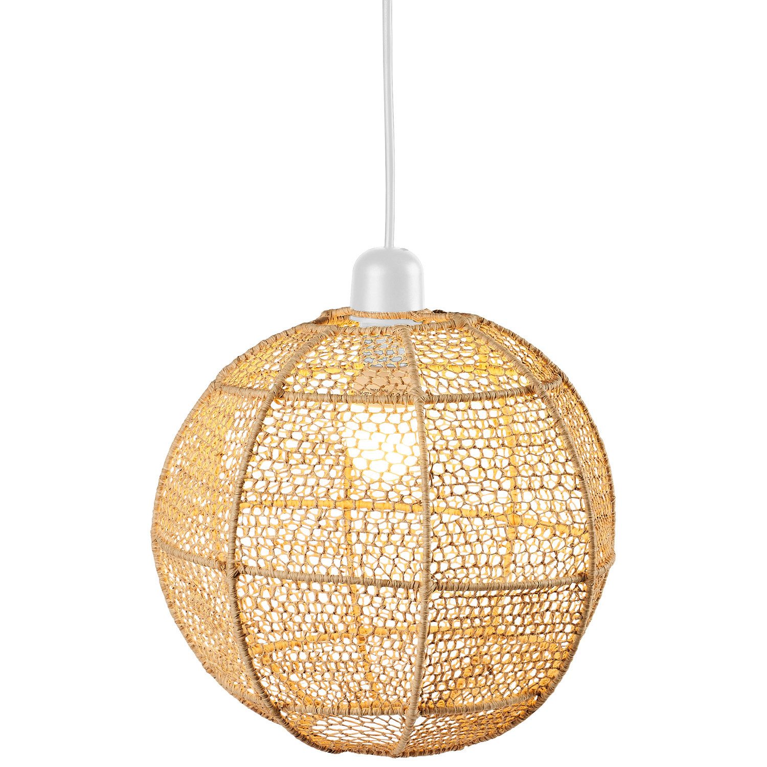 Marrakesch Orient & Mediterran Interior Deckenleuchte Böhmische Hängelampe Esstischlampe aus Bast Florana, Handarbeit