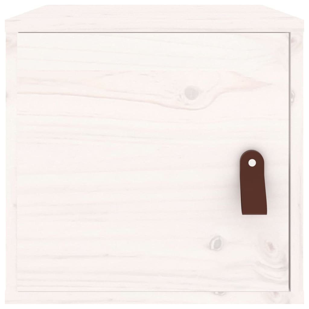 Weiß Stk Nachttisch Regal Wan cm 2 Wandschränke Massivholz 31,5x30x30 Kiefer vidaXL